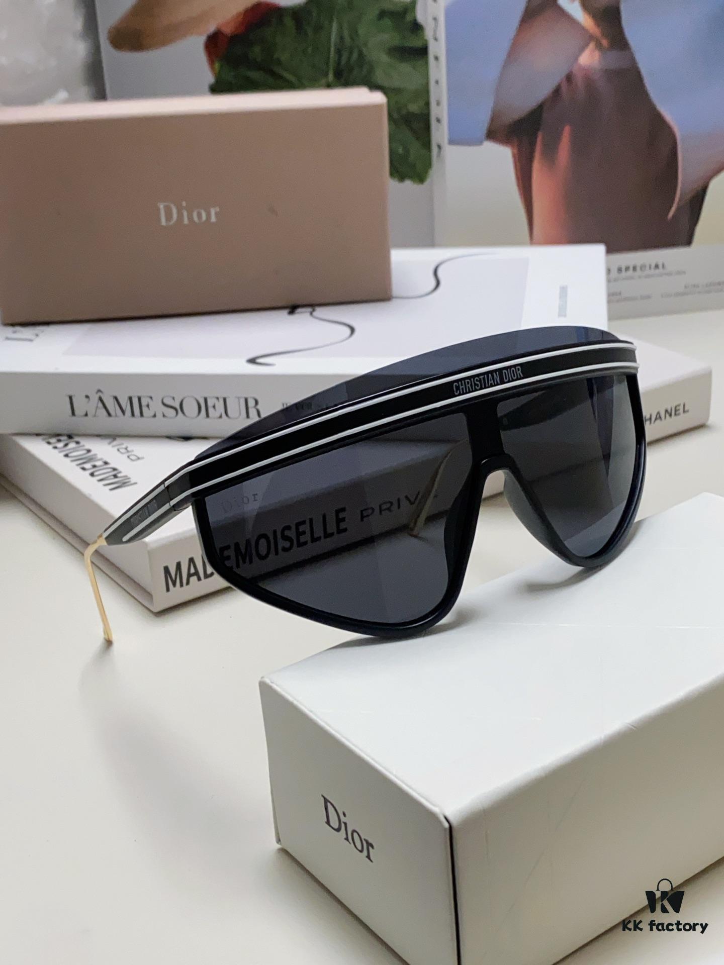 DIOR Goggles - Fashionable Integrated Oversized Sunglasses for Women, Trendy Ins-Style UV-Protective Sun Glasses, Sun Protection Cross-border Eyewear Sunglasses