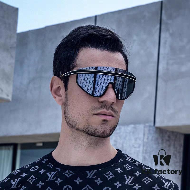 DIOR Goggles Sunglasses Women's One-Piece Oversized Fashion Sun Glasses UV Protection Stylish Ins Influencer Trendy Shades