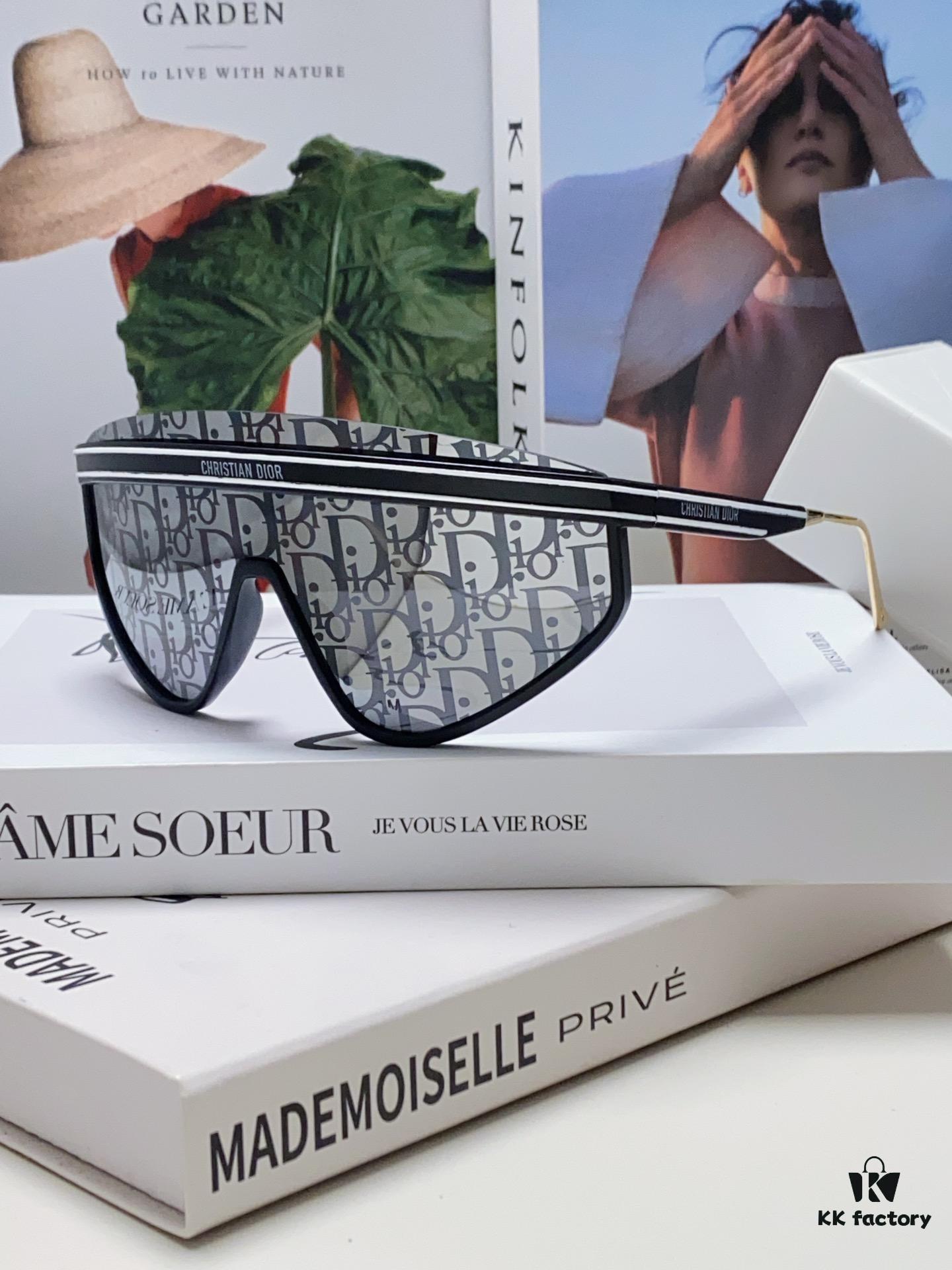 DIOR Goggles Sunglasses Women's One-Piece Oversized Fashion Sun Glasses UV Protection Stylish Ins Influencer Trendy Shades