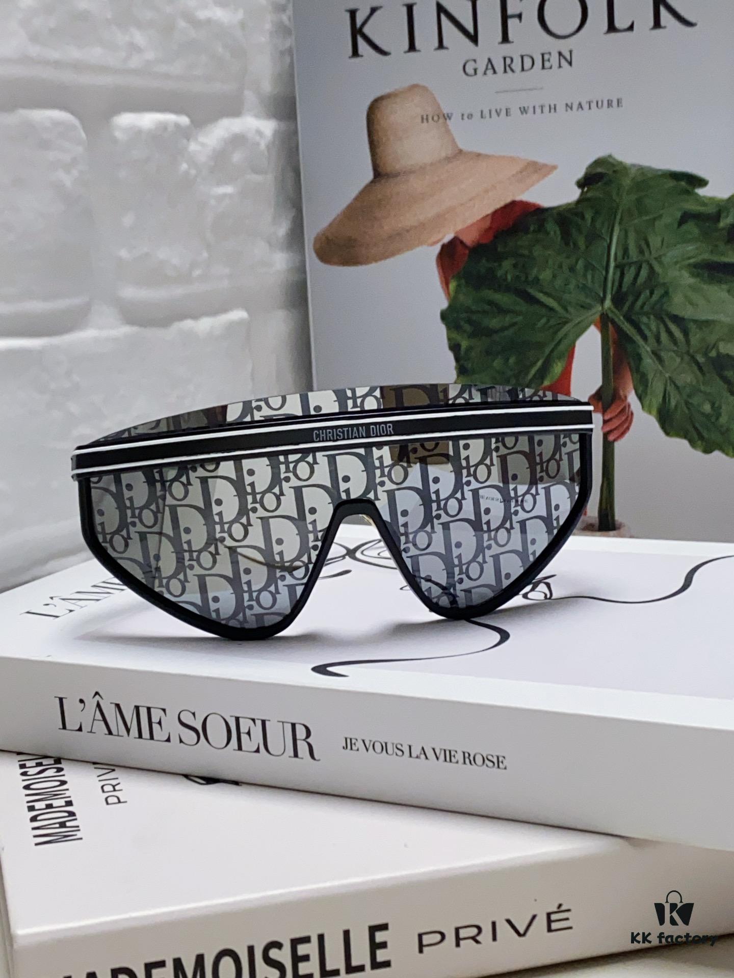 DIOR Goggles Sunglasses Women's One-Piece Oversized Fashion Sun Glasses UV Protection Stylish Ins Influencer Trendy Shades