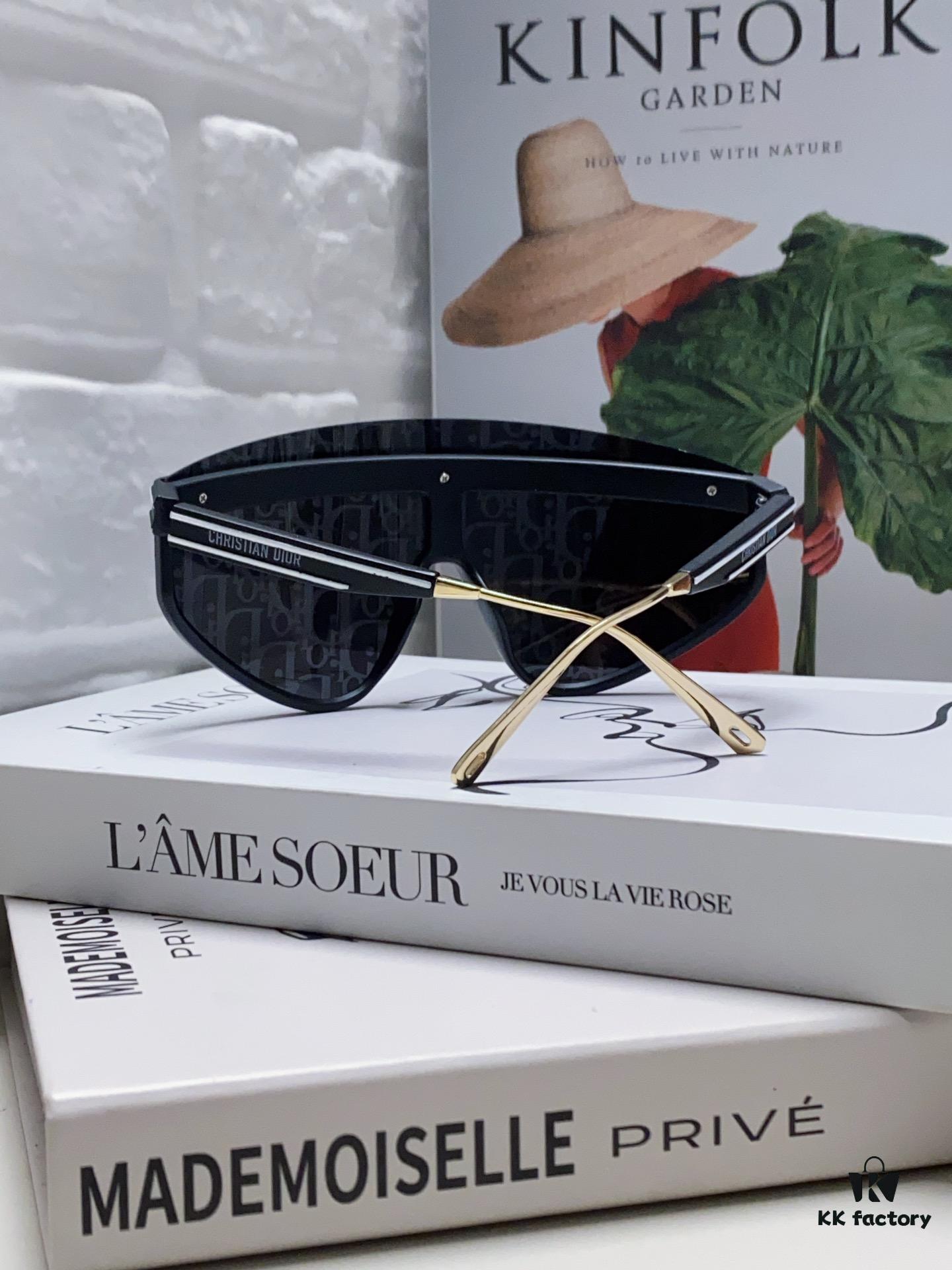 DIOR Goggles Sunglasses Women's One-Piece Oversized Fashion Sun Glasses UV Protection Stylish Ins Influencer Trendy Shades