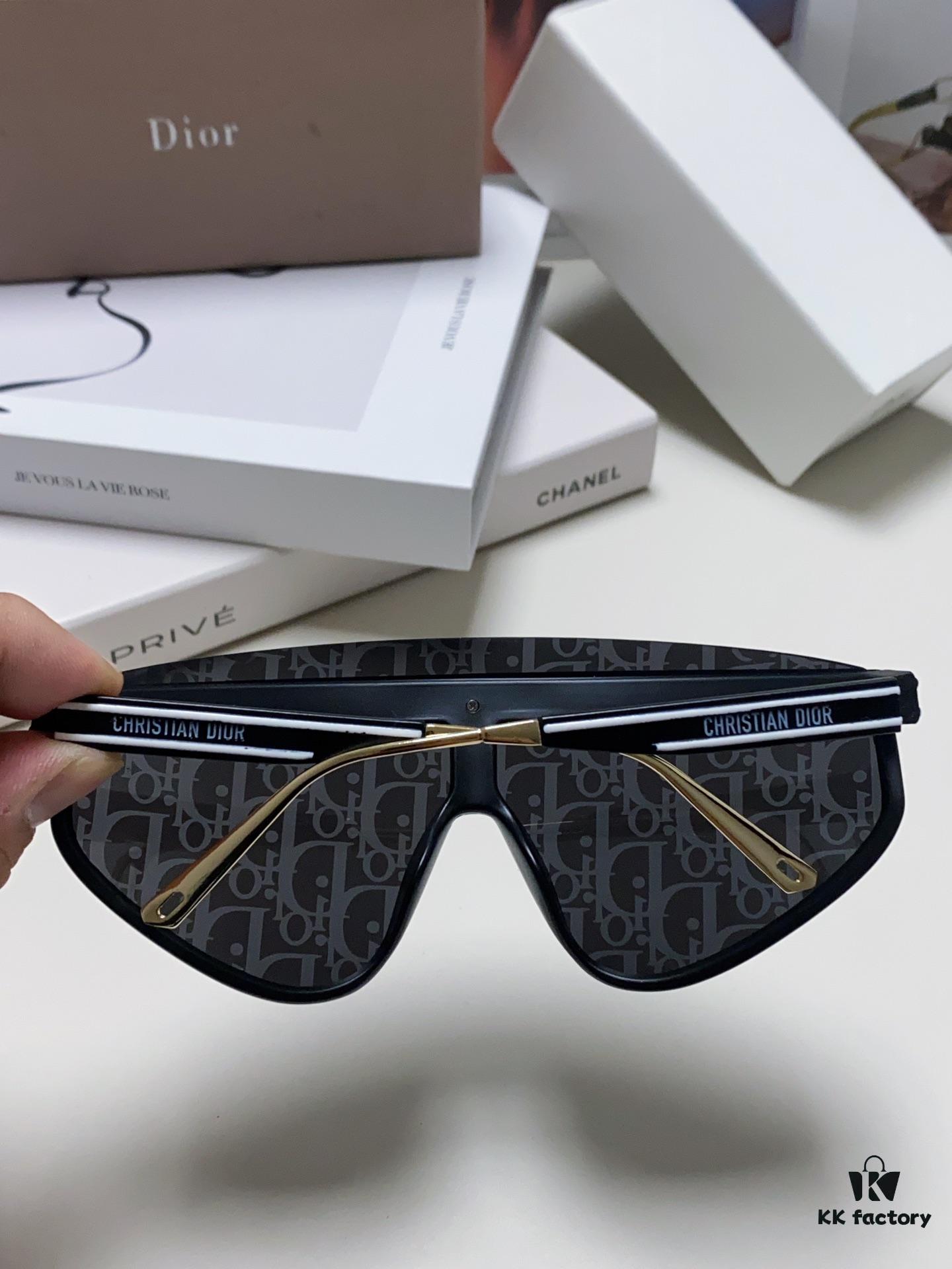 DIOR Goggles Sunglasses Women's One-Piece Oversized Fashion Sun Glasses UV Protection Stylish Ins Influencer Trendy Shades