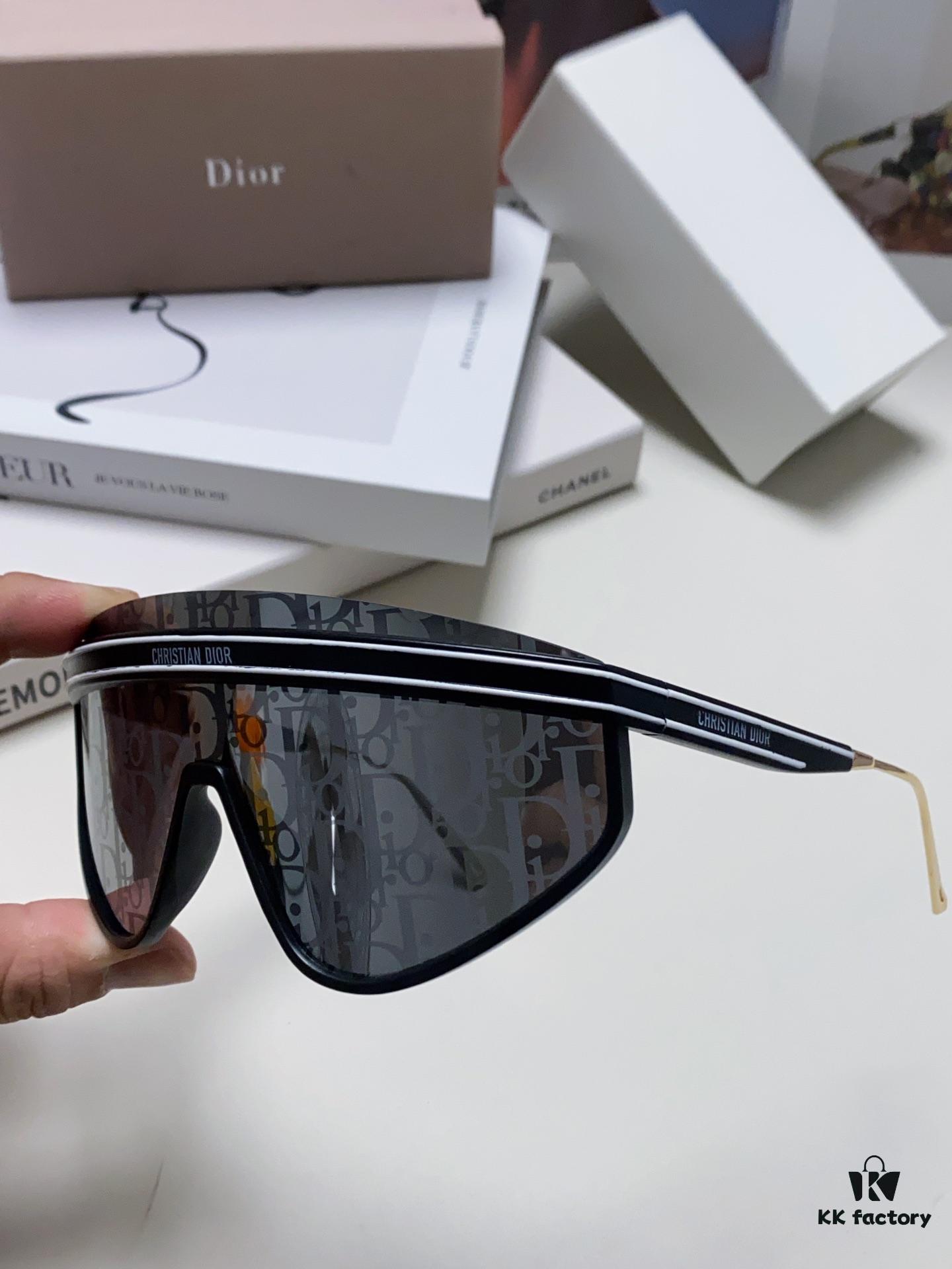 DIOR Goggles Sunglasses Women's One-Piece Oversized Fashion Sun Glasses UV Protection Stylish Ins Influencer Trendy Shades