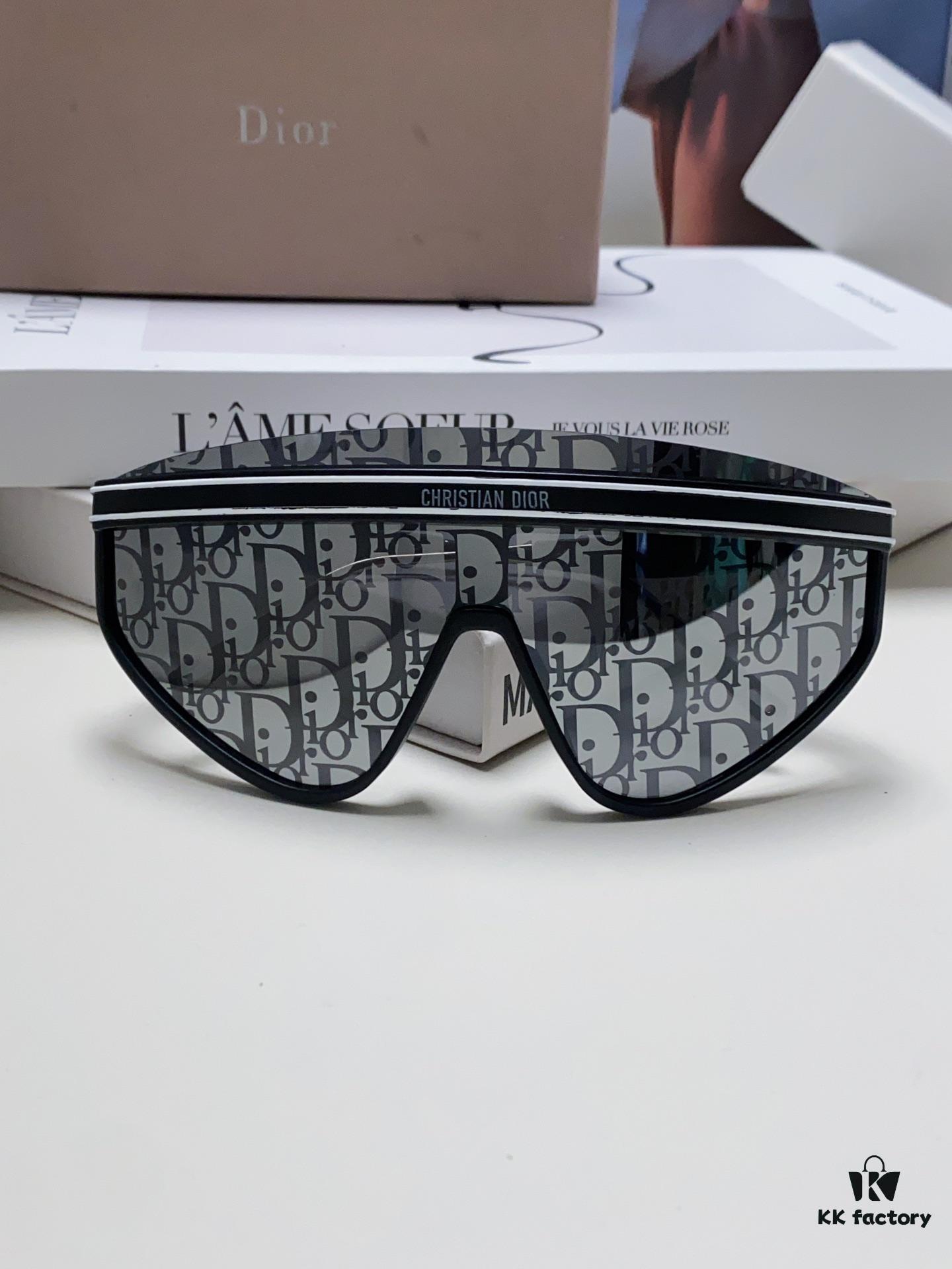 DIOR Goggles Sunglasses Women's One-Piece Oversized Fashion Sun Glasses UV Protection Stylish Ins Influencer Trendy Shades