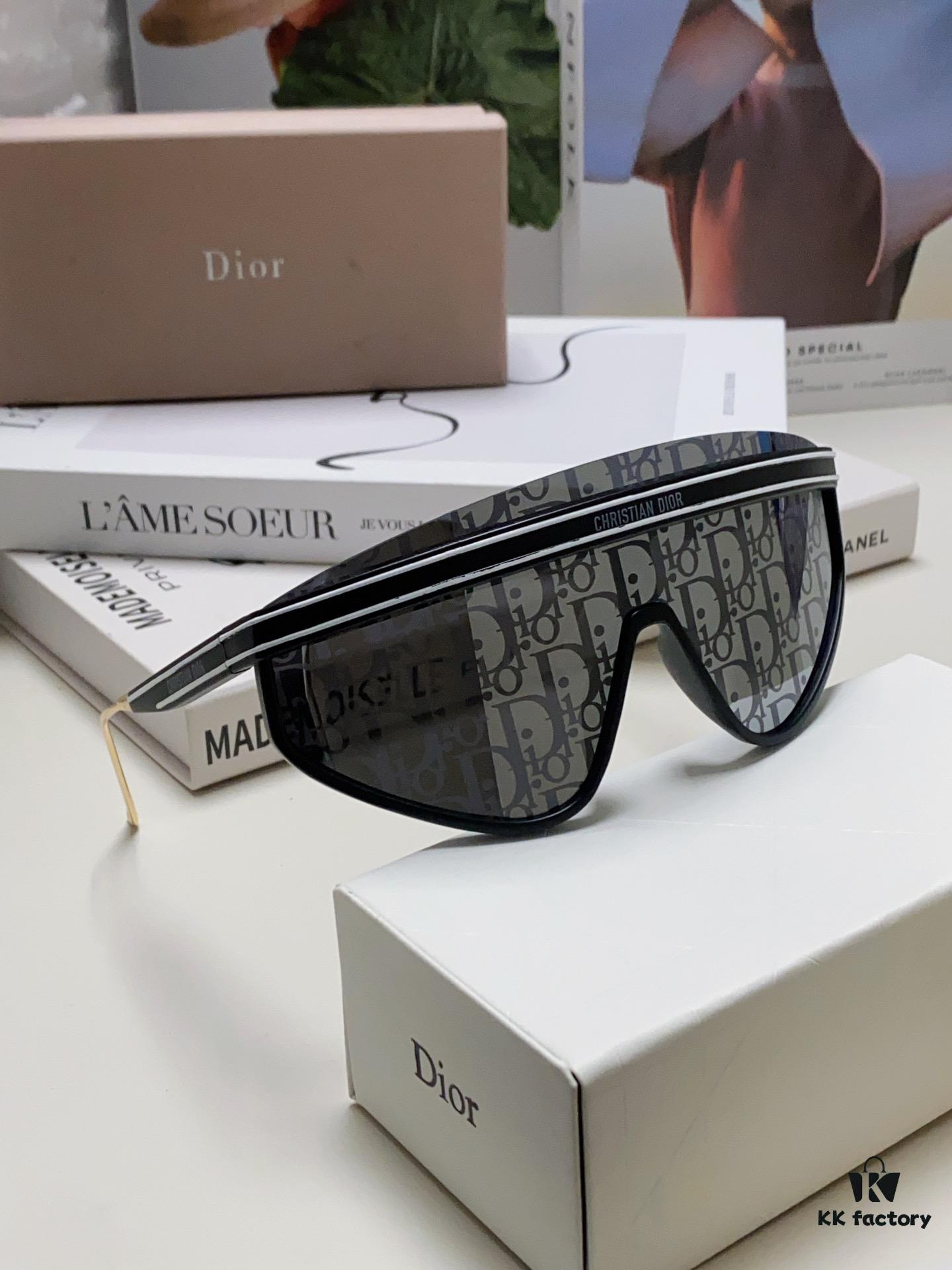 DIOR Goggles Sunglasses Women's One-Piece Oversized Fashion Sun Glasses UV Protection Stylish Ins Influencer Trendy Shades