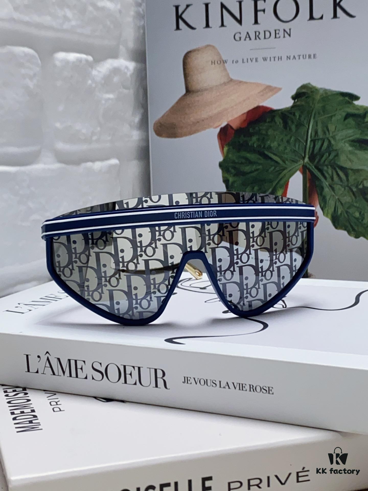 DIOR Goggles Sunglasses Women's One-Piece Oversized Fashion Sun Glasses Trendy UV Protection Eyewear