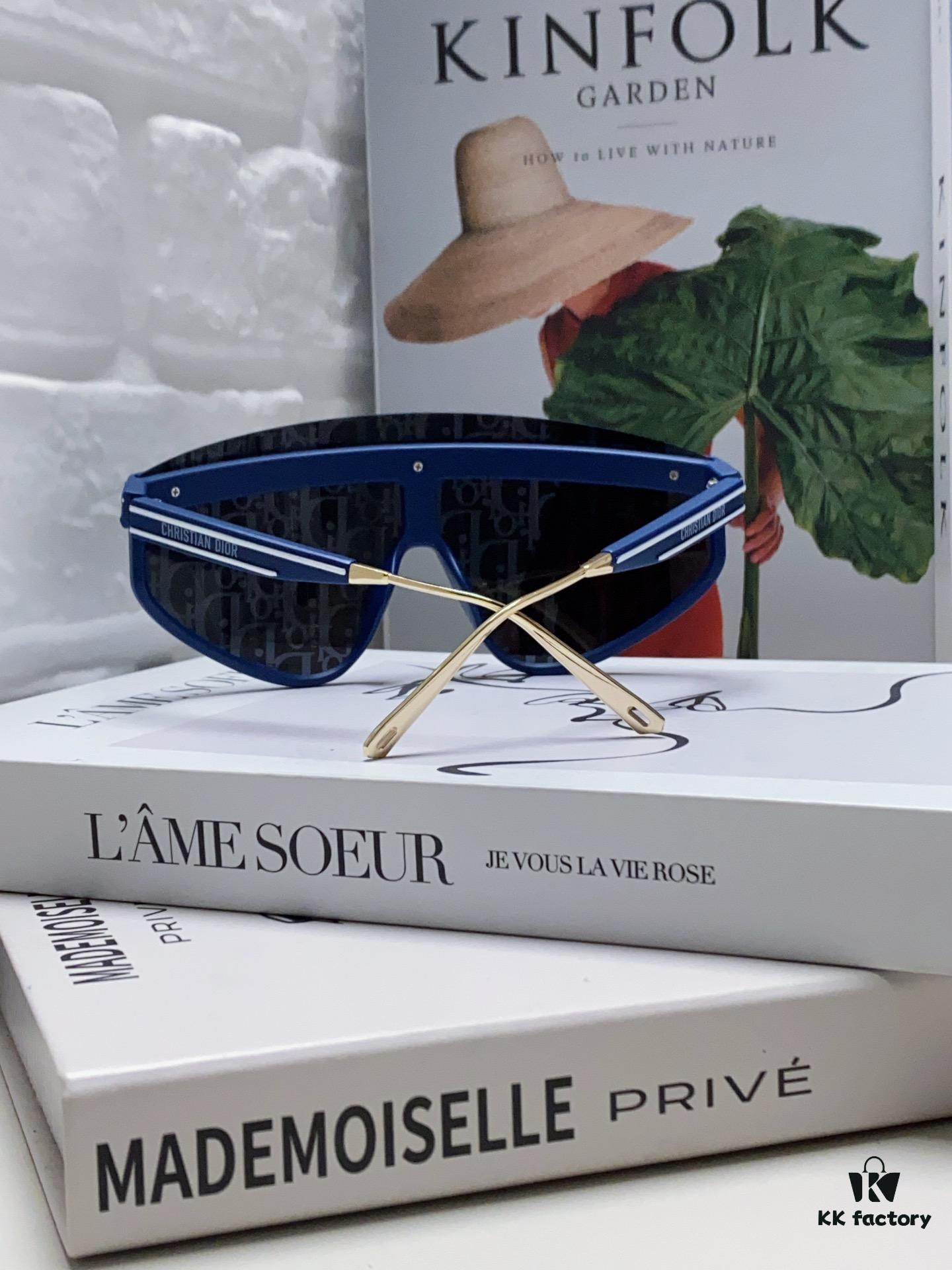 DIOR Goggles Sunglasses Women's One-Piece Oversized Fashion Sun Glasses Trendy UV Protection Eyewear