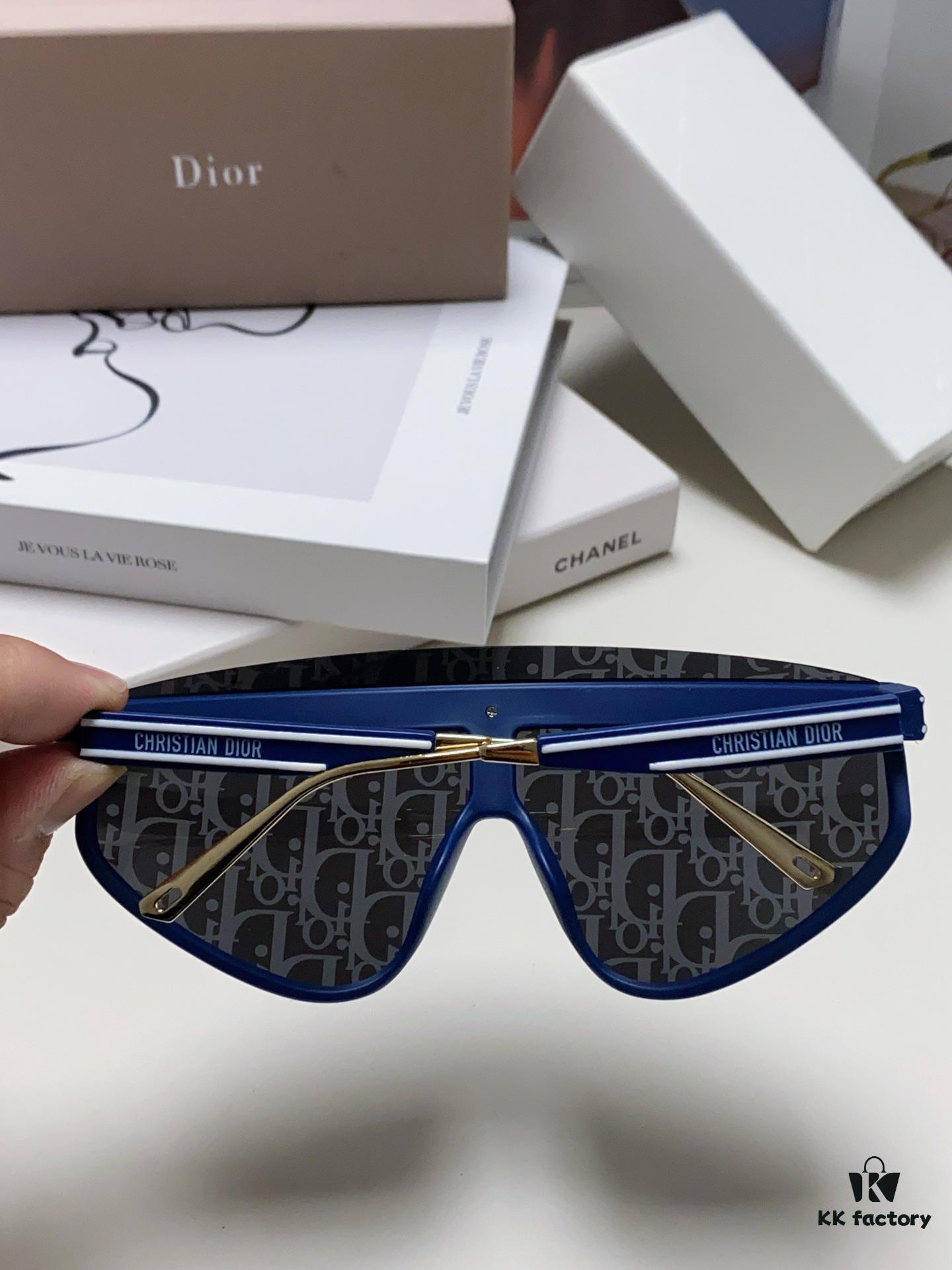 DIOR Goggles Sunglasses Women's One-Piece Oversized Fashion Sun Glasses Trendy UV Protection Eyewear