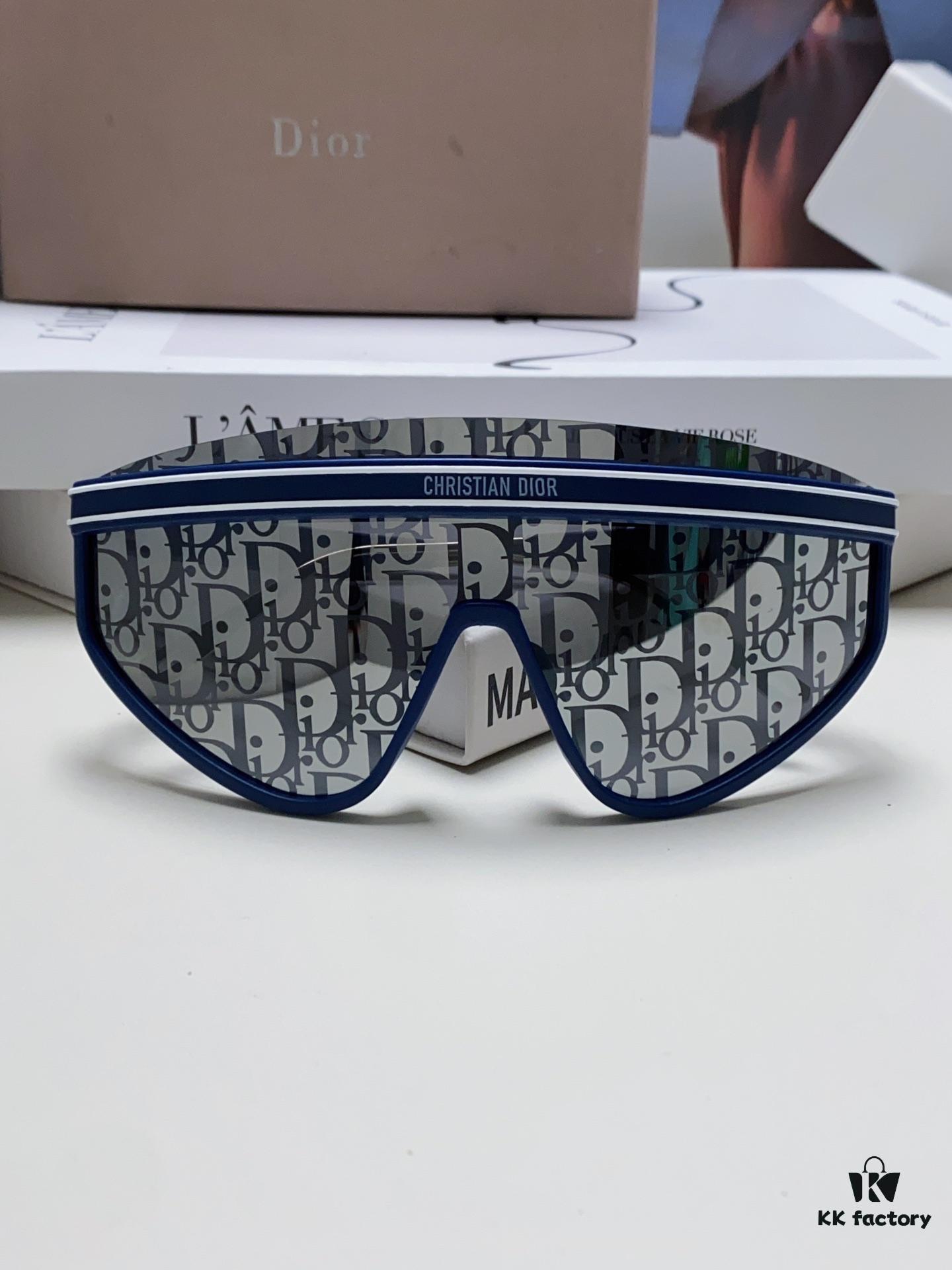 DIOR Goggles Sunglasses Women's One-Piece Oversized Fashion Sun Glasses Trendy UV Protection Eyewear