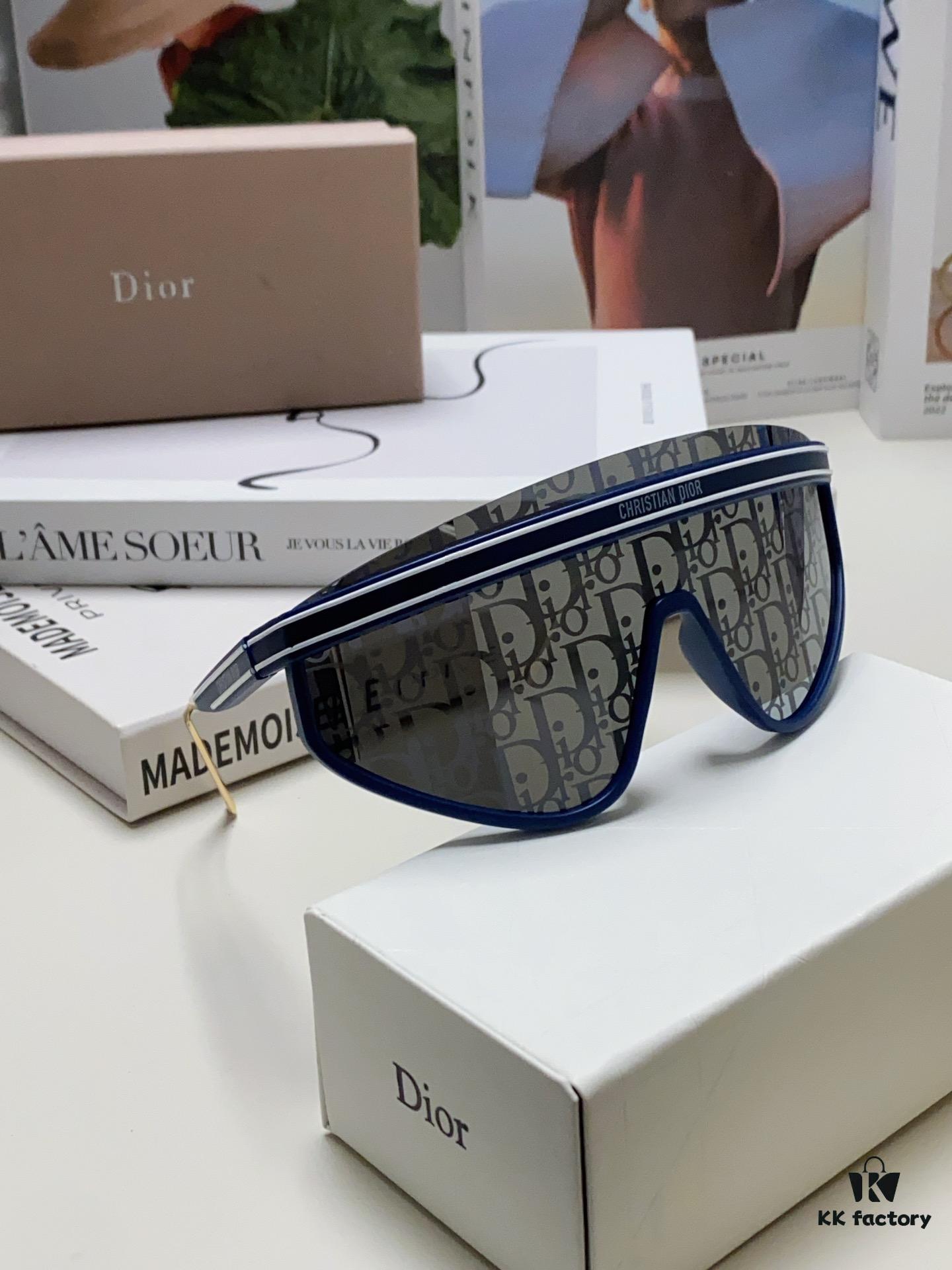 DIOR Goggles Sunglasses Women's One-Piece Oversized Fashion Sun Glasses Trendy UV Protection Eyewear