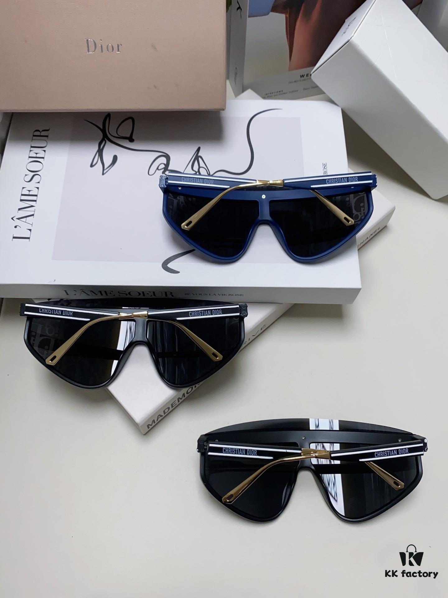 DIOR Goggles Sunglasses Women's One-Piece Oversized Fashion Sun Glasses Trendy UV Protection Eyewear