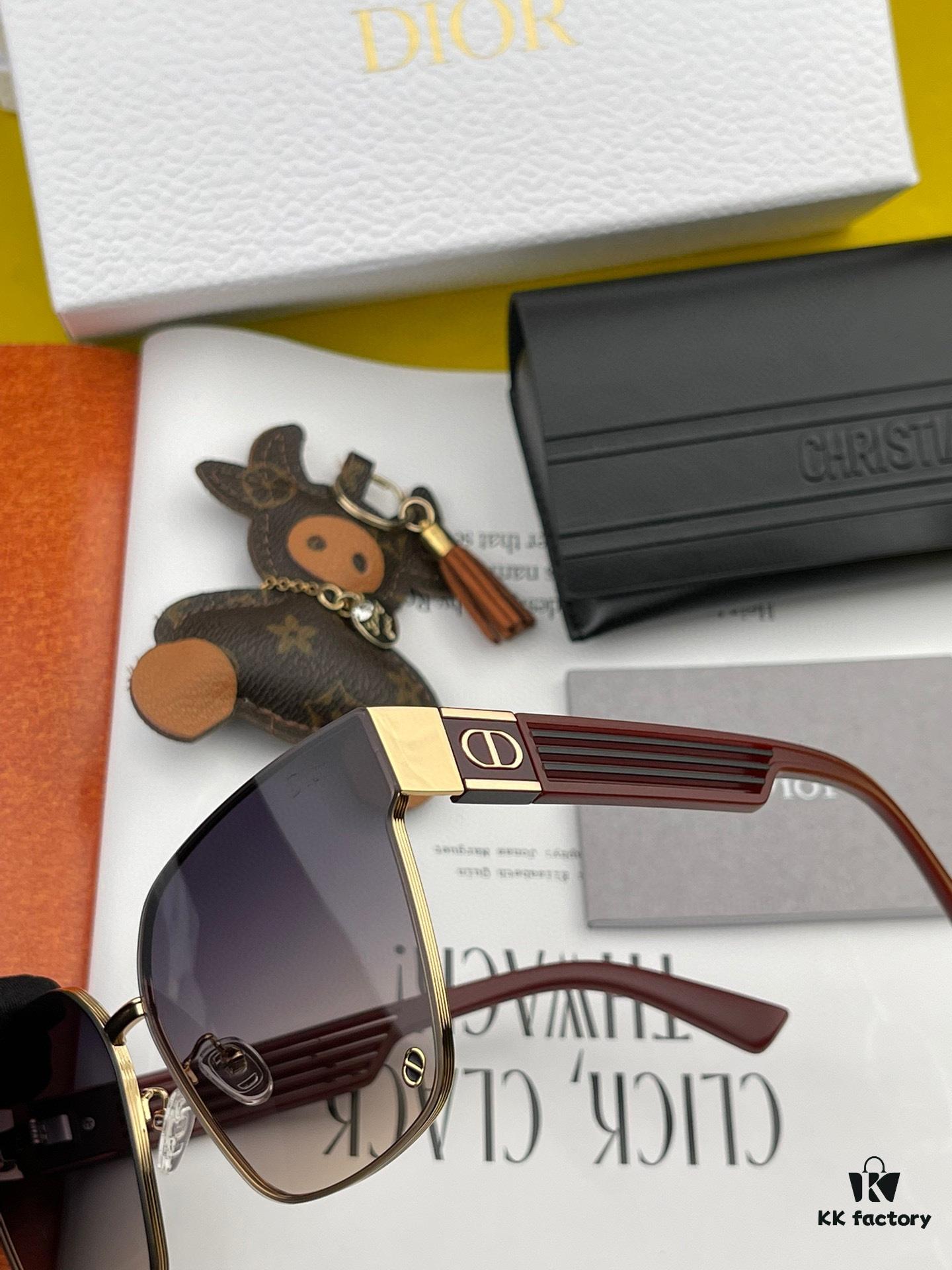 【DIOR】2024 Spring New Arrival Trendy Fashion Square Frame Nylon Sunglasses High-Quality Comfortable Wear Influencer Style Women's HD Nylon Sunglasses 🕶️ High-Quality TR Frame Model: CD7190