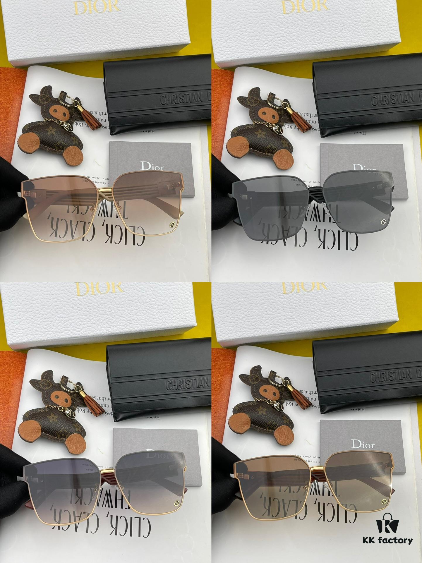 【DIOR】2024 Spring New Arrival Trendy Fashion Square Frame Nylon Sunglasses High-Quality Comfortable Wear Influencer Style Women's HD Nylon Sunglasses 🕶️ High-Quality TR Frame Model: CD7190