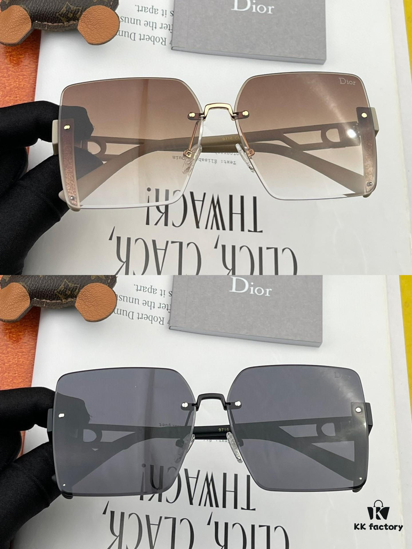 DIOR 2024 Spring New Arrival Trendy Fashion Square Frame Sunglasses High-Quality Comfortable Fit Popular Influencer Style HD Sunglasses for Women 🕶️