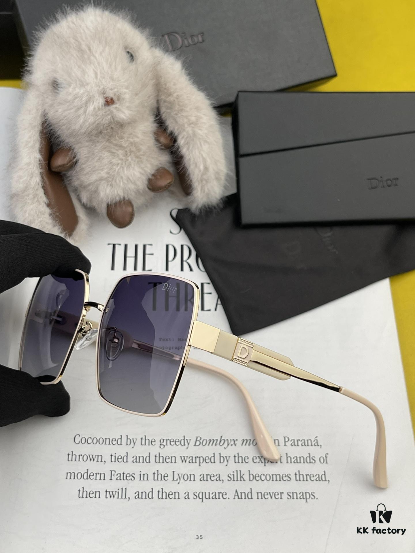 【DIOR】2024 Spring New Arrival Trendy Fashion Square Polarized Sunglasses High Quality Comfortable Wear Influencer Style Shades Model: D1825