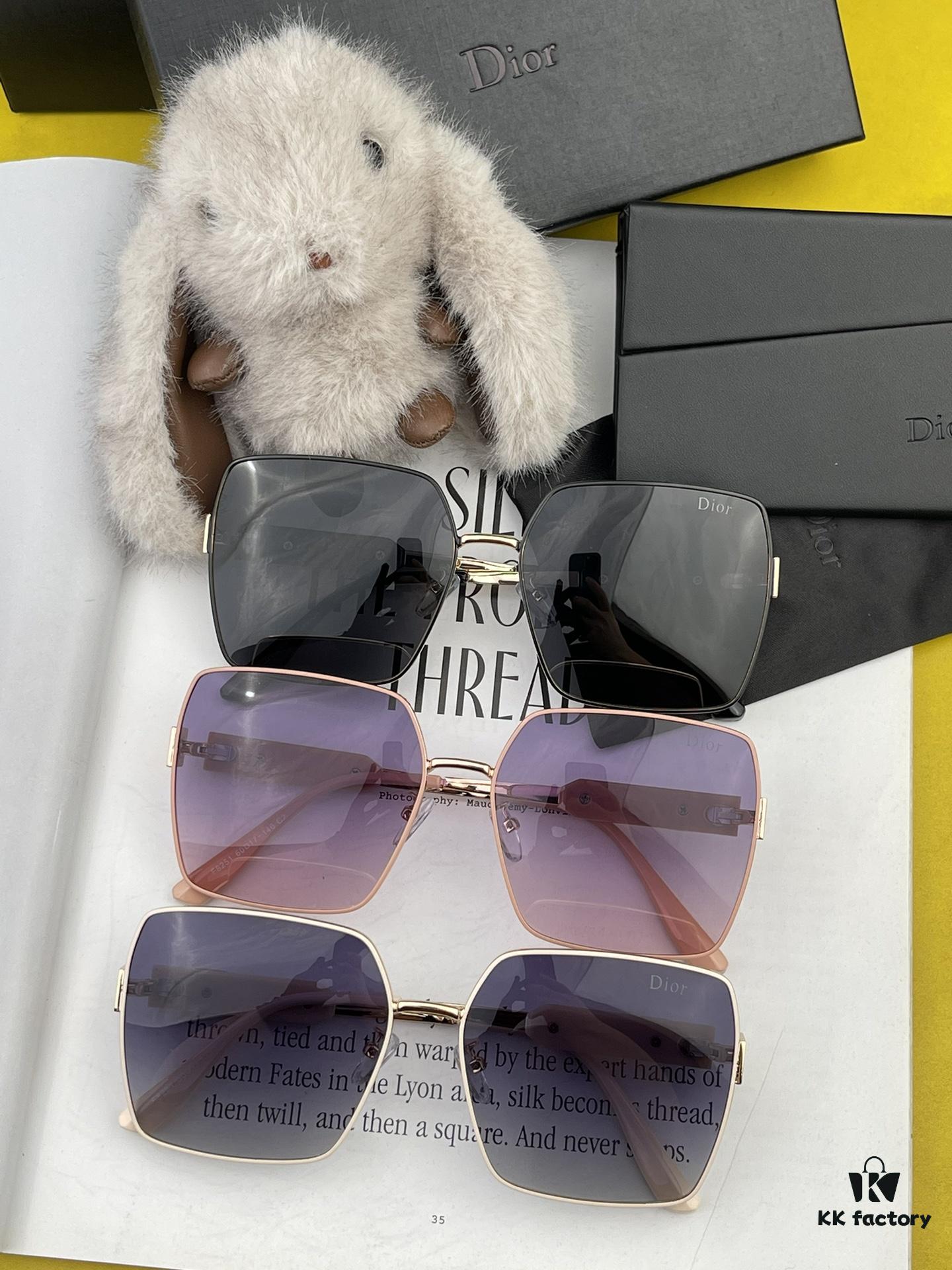 【DIOR】2024 Spring New Arrival Trendy Fashion Square Polarized Sunglasses High Quality Comfortable Wear Influencer Style Shades Model: D1825