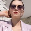 DIOR Volcano Umbrella Fashion Round Frame Sunglasses Lens Top Luxury High Quality Women's Driving Sunglasses Model: CD4311