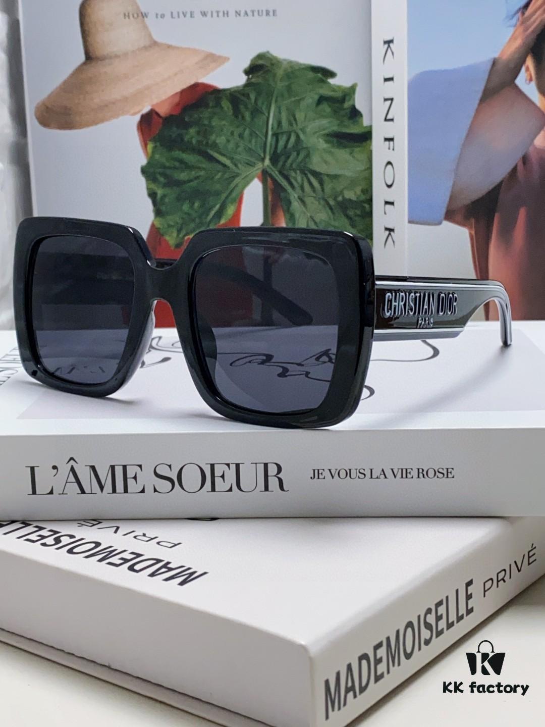 Dior 2024 New Arrival High-Beauty Oversized Sunglasses, Flattering Face-Slimming Sun Protection Glasses, Influencer Favorite