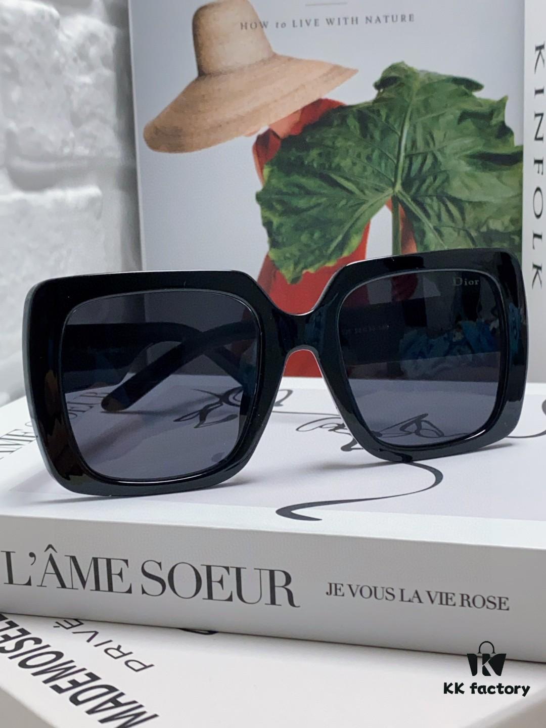 Dior 2024 New Arrival High-Beauty Oversized Sunglasses, Flattering Face-Slimming Sun Protection Glasses, Influencer Favorite