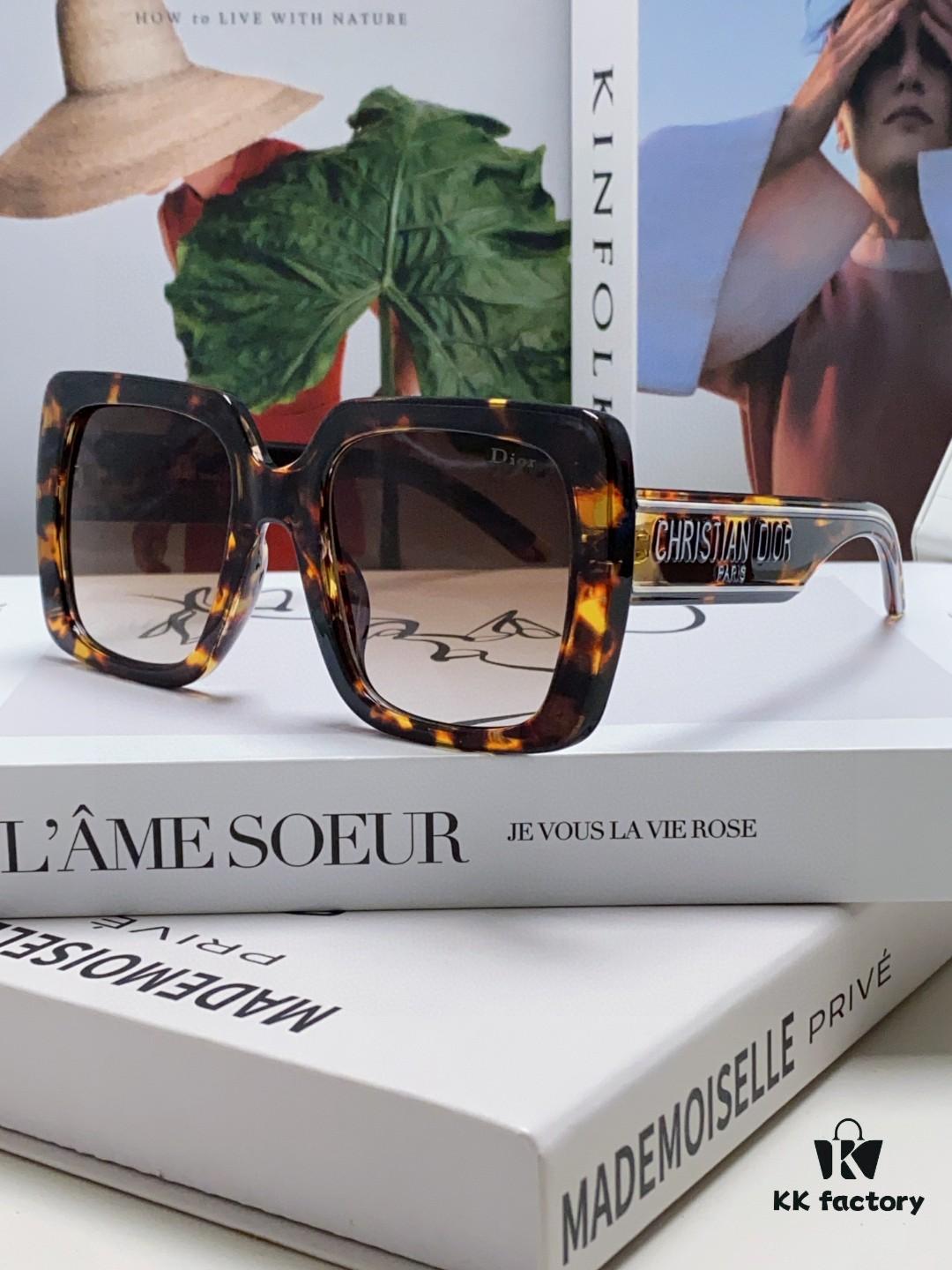 Dior 2024 New Arrival High-Beauty Oversized Sunglasses, Flattering Face-Slimming Sun Protection Glasses, Influencer Favorite