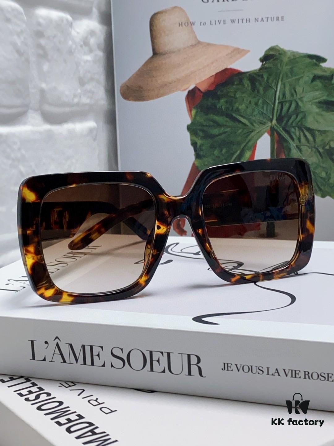 Dior 2024 New Arrival High-Beauty Oversized Sunglasses, Flattering Face-Slimming Sun Protection Glasses, Influencer Favorite