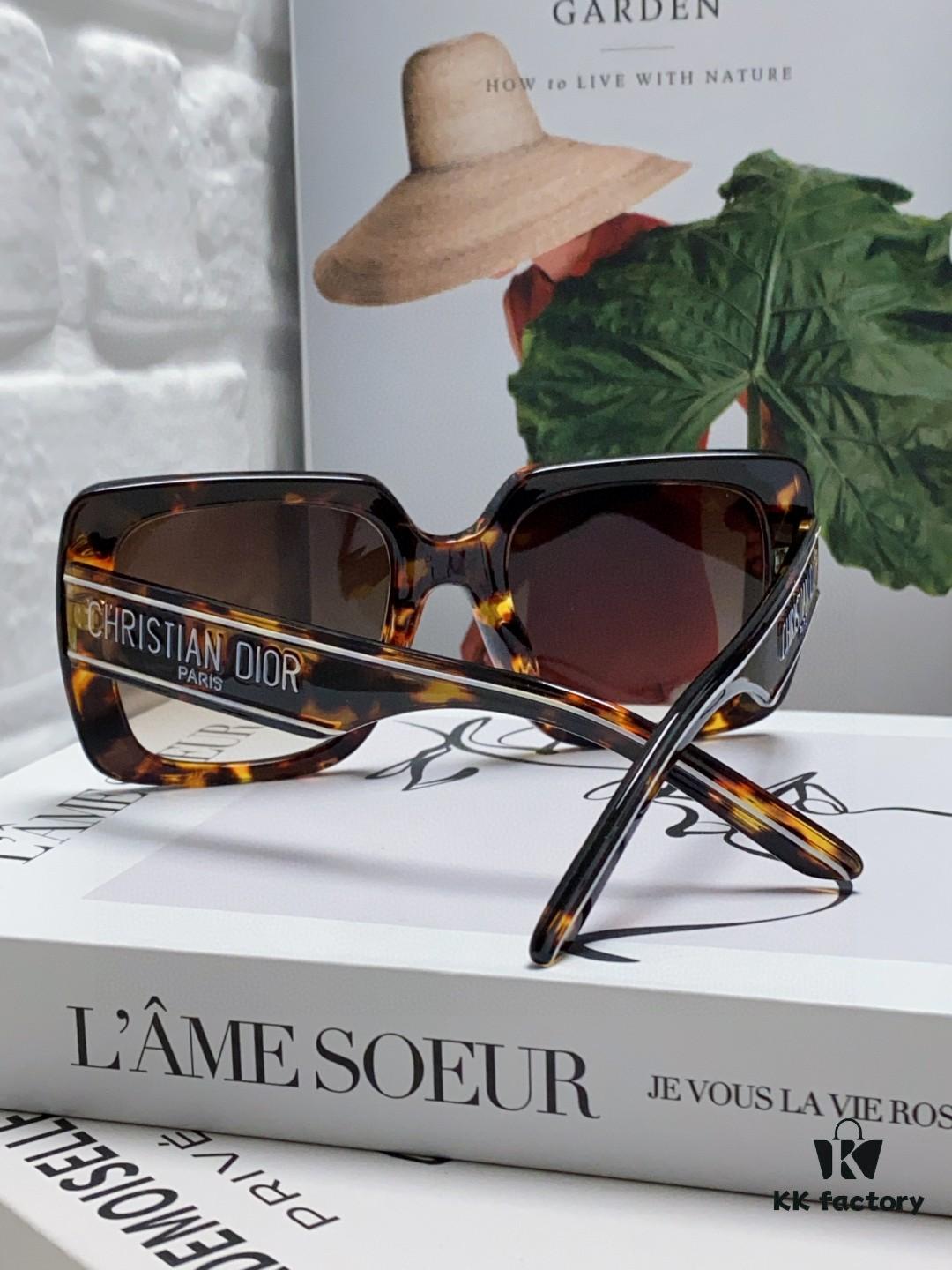 Dior 2024 New Arrival High-Beauty Oversized Sunglasses, Flattering Face-Slimming Sun Protection Glasses, Influencer Favorite