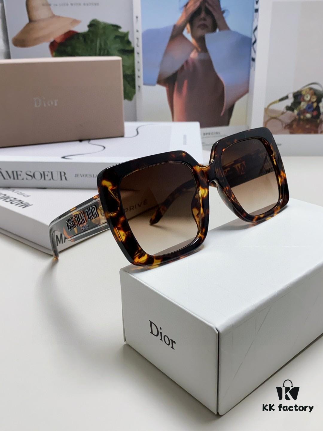 Dior 2024 New Arrival High-Beauty Oversized Sunglasses, Flattering Face-Slimming Sun Protection Glasses, Influencer Favorite