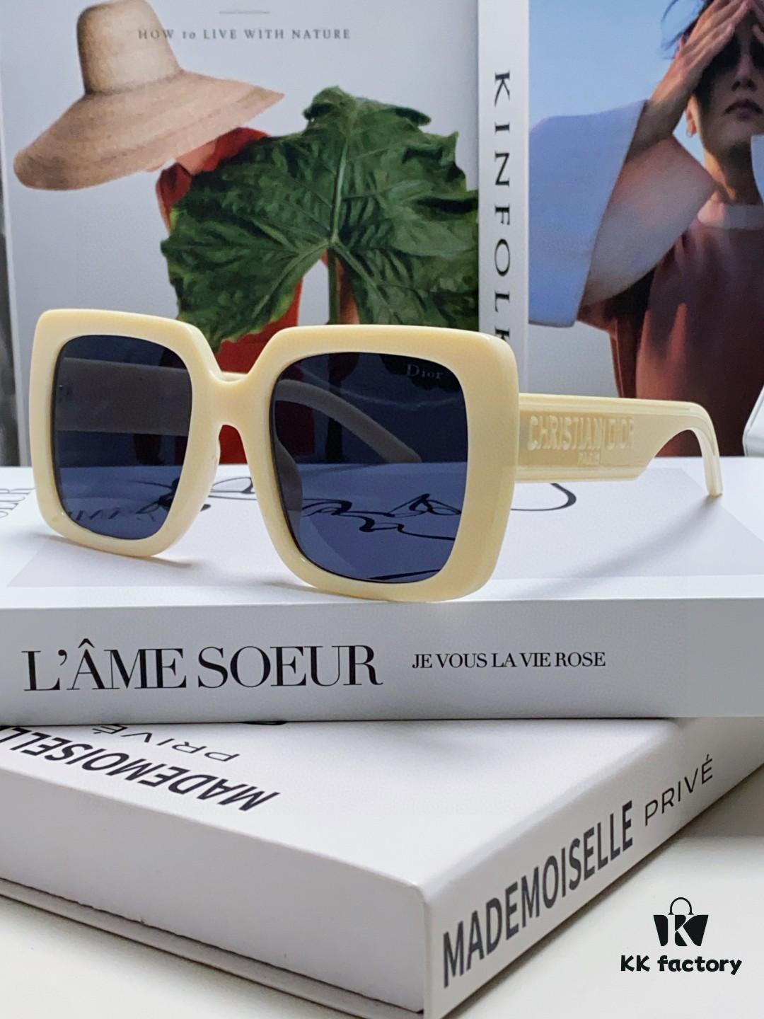 Dior 2024 New Arrival High-Beauty Oversized Sunglasses for Face Slimming, Trendy Sun Protection Glasses