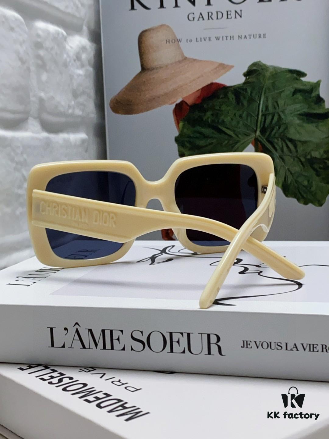 Dior 2024 New Arrival High-Beauty Oversized Sunglasses for Face Slimming, Trendy Sun Protection Glasses