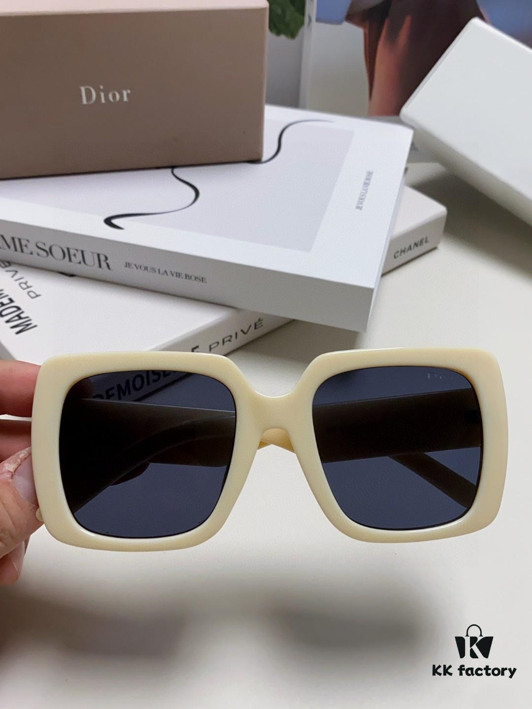 Dior 2024 New Arrival High-Beauty Oversized Sunglasses for Face Slimming, Trendy Sun Protection Glasses