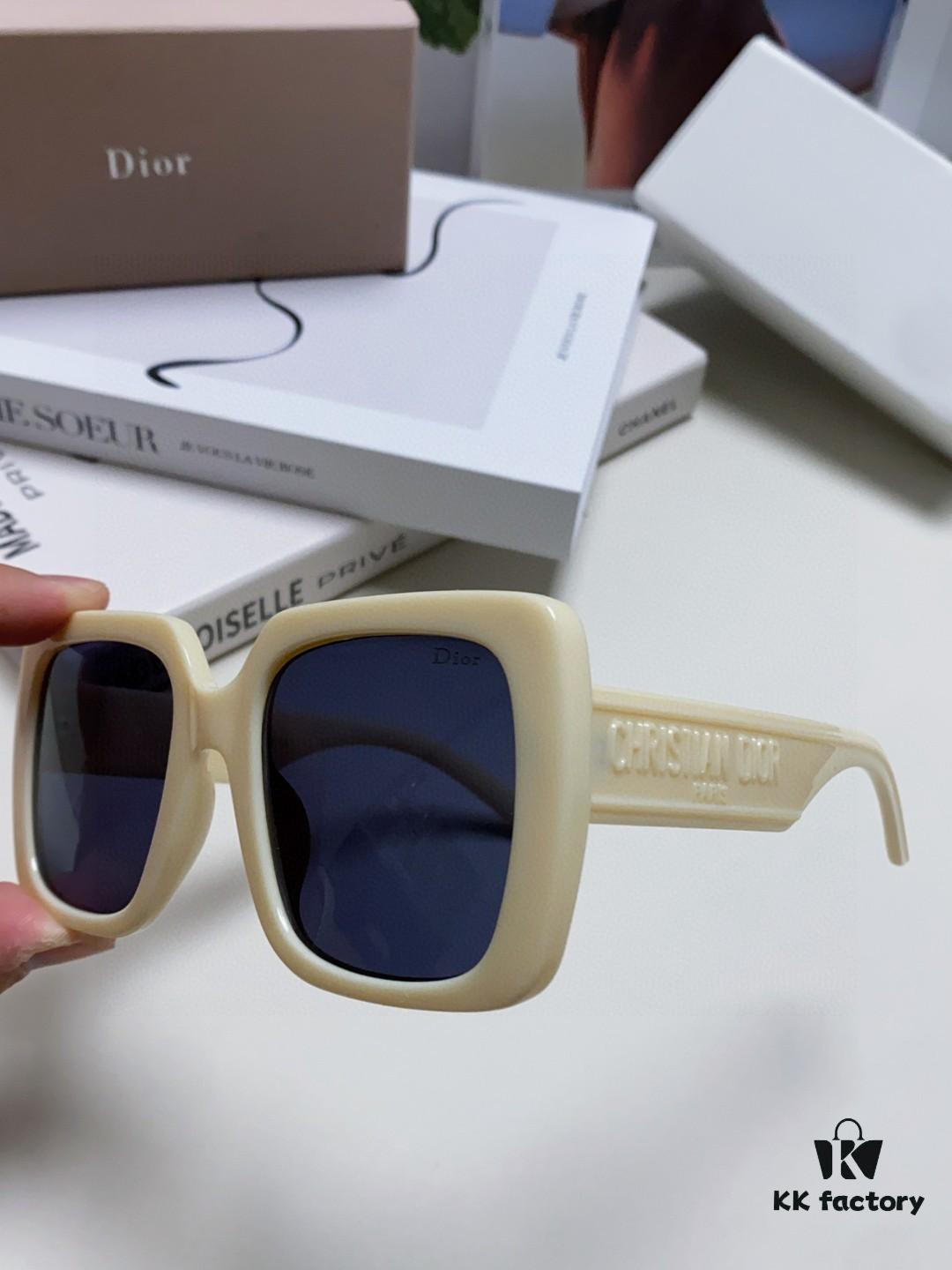 Dior 2024 New Arrival High-Beauty Oversized Sunglasses for Face Slimming, Trendy Sun Protection Glasses