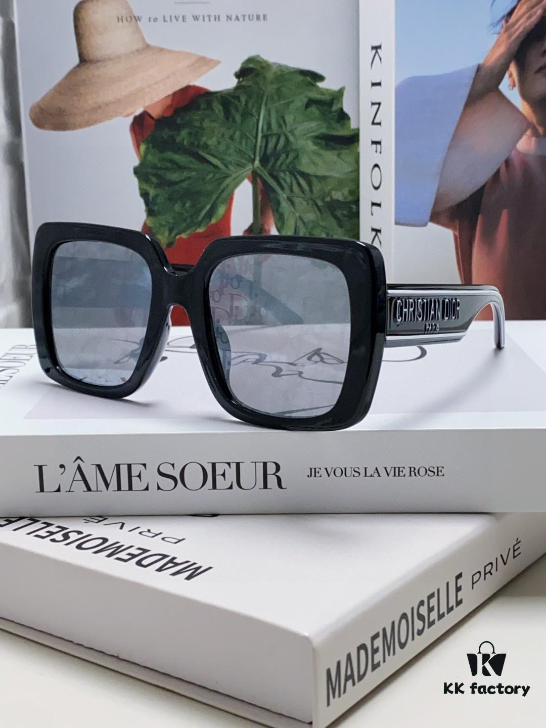 Dior 2024 New Arrival High-Beauty Oversized Sunglasses for Face Slimming, Trendy Sun Protection Glasses