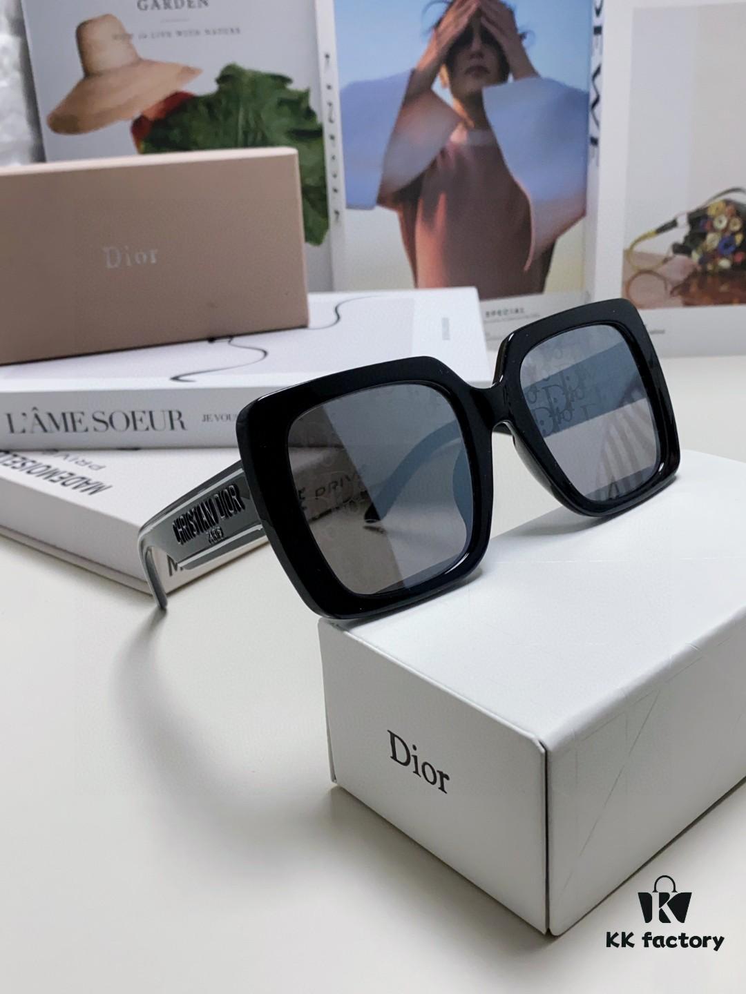 Dior 2024 New Arrival High-Beauty Oversized Sunglasses for Face Slimming, Trendy Sun Protection Glasses