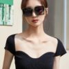 【DIOR】2024 Spring New Arrival Trendy Fashion Square Polarized Sunglasses High-Quality Comfortable Fit Influencer Popular Style Women's HD Thickened Polarized Sunglasses 🕶️ High-Quality TR Frame Model: CD1595