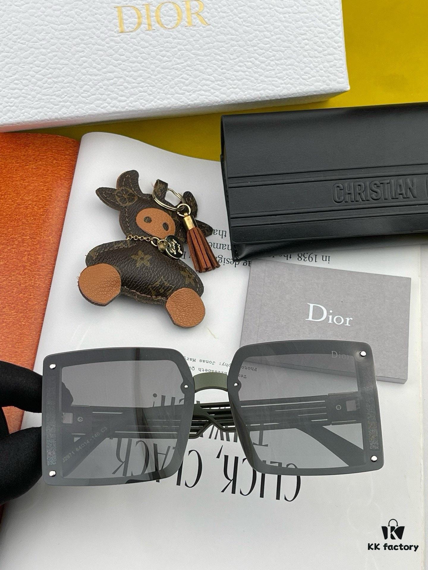 【DIOR - Dior】2024 Spring New Arrival Trendy Popular Fashion Square Polarized Sunglasses High Quality Comfortable Wear Influencer Style Shades Model: D1297 Eyeglasses Sunglasses