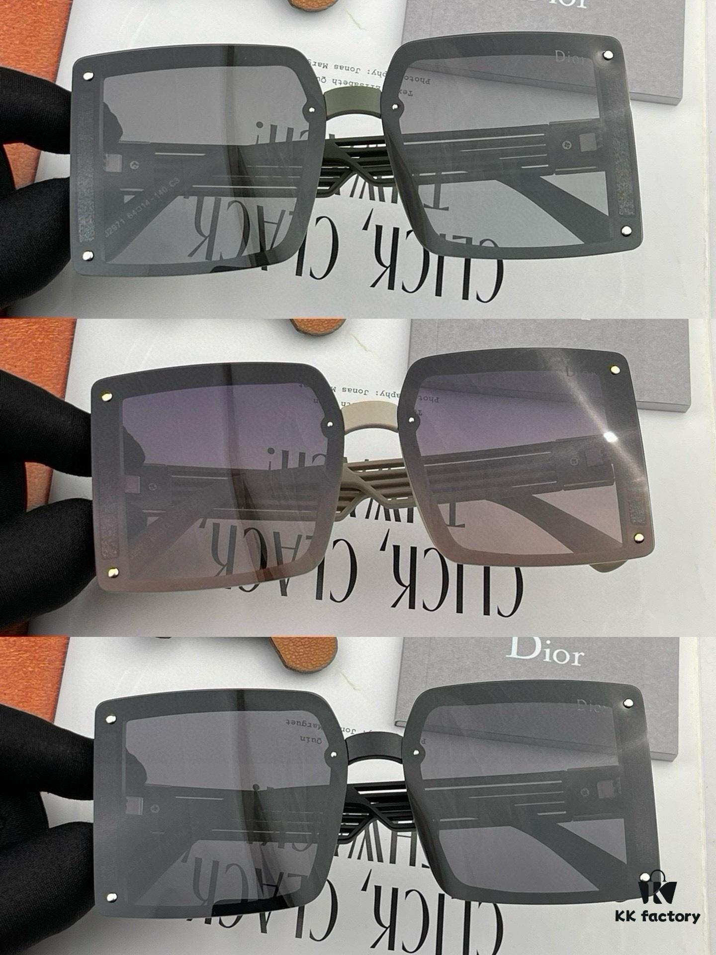 【DIOR - Dior】2024 Spring New Arrival Trendy Popular Fashion Square Polarized Sunglasses High Quality Comfortable Wear Influencer Style Shades Model: D1297 Eyeglasses Sunglasses