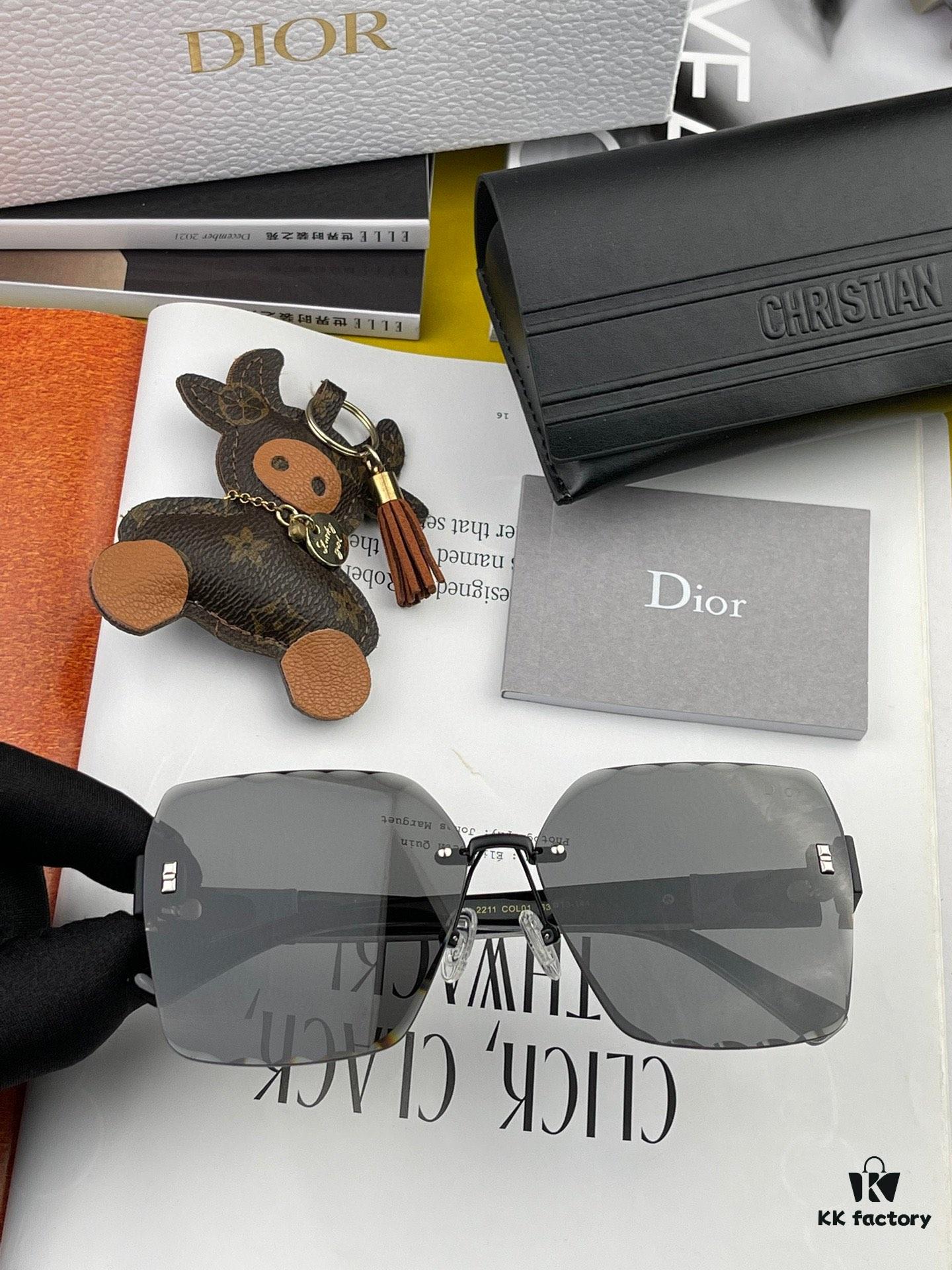【DIOR】2024 Spring New Arrival Trendy Fashion Rectangular Polarized Sunglasses High-Quality Comfortable Wear Influencer Favorite Women's HD Thickened Polarized Sunglasses🕶️ High-Quality TR Frame Model: CD1122