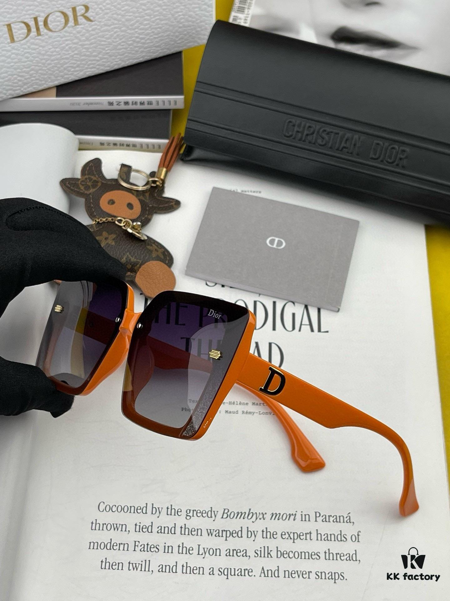 【DIOR】2024 Spring New Arrival Trendy Fashion Square Polarized Sunglasses High-Quality Comfortable Wear Popular Influencer Style Women's HD Thickened Polarized Sunglasses