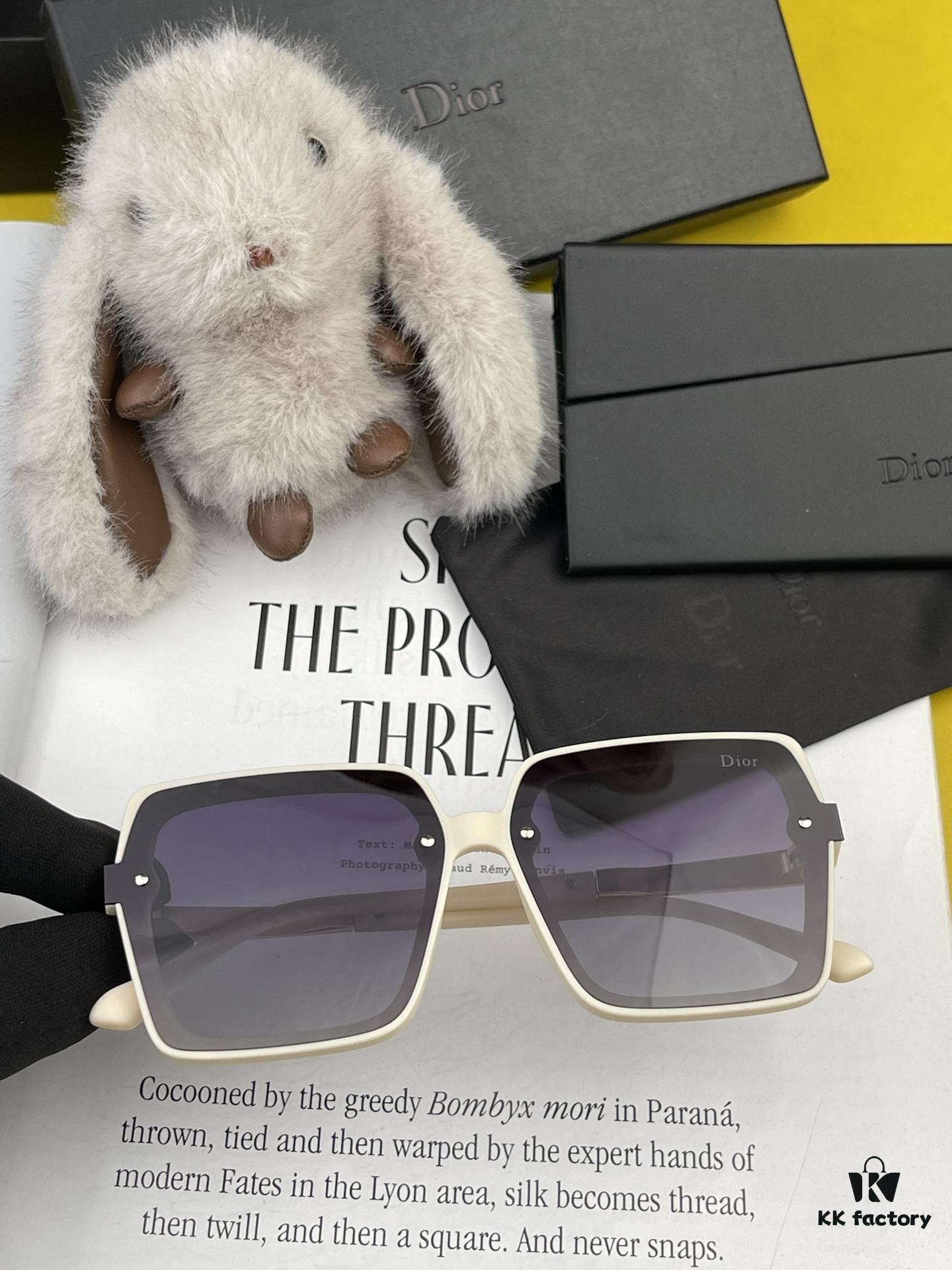 DIOR 2024 Spring New Arrival Trendy Fashion Square-Frame Polarized Sunglasses High-Quality Comfortable Wear Influencer Style Women's HD Polarized Sunglasses