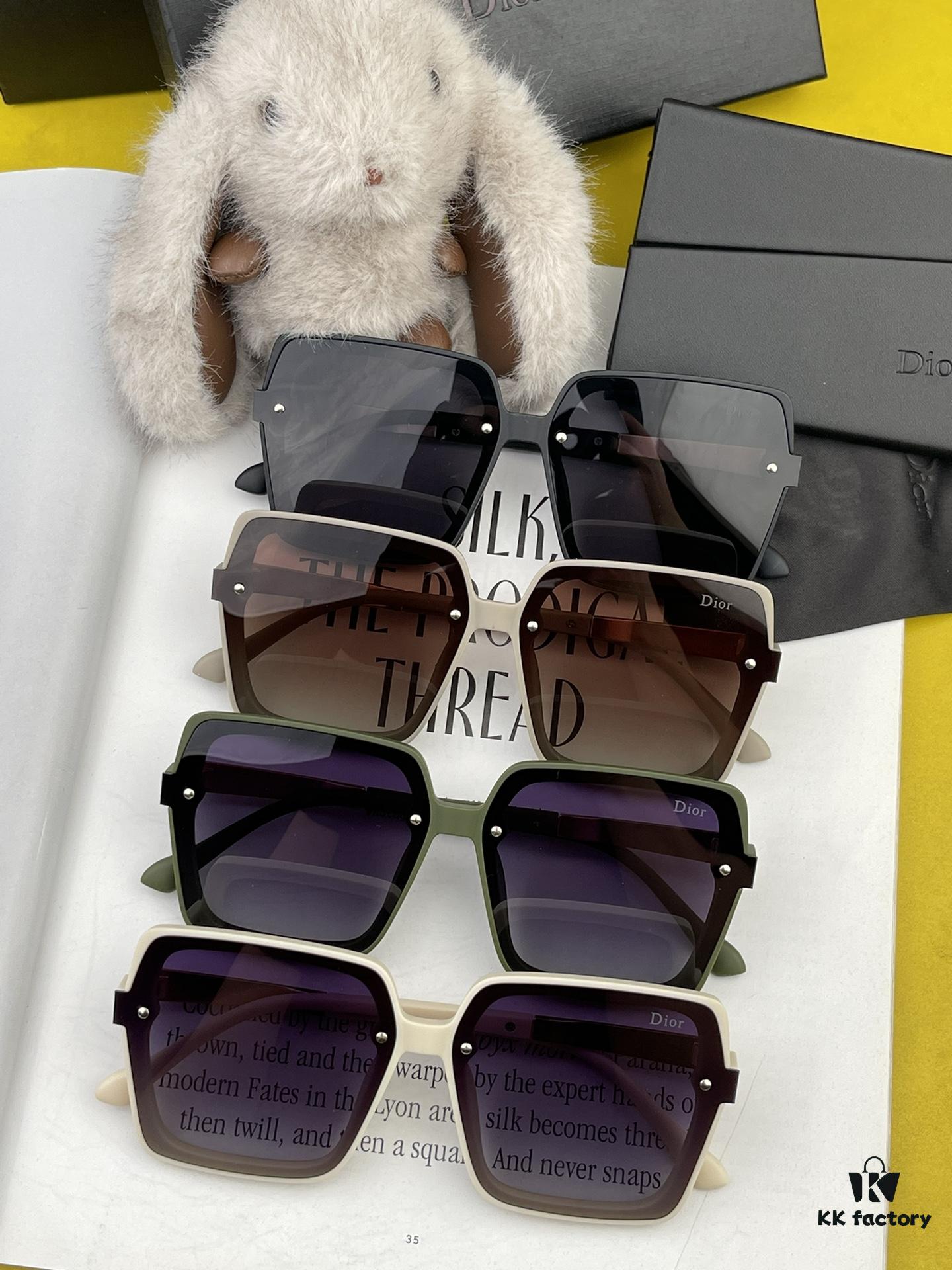 DIOR 2024 Spring New Arrival Trendy Fashion Square-Frame Polarized Sunglasses High-Quality Comfortable Wear Influencer Style Women's HD Polarized Sunglasses