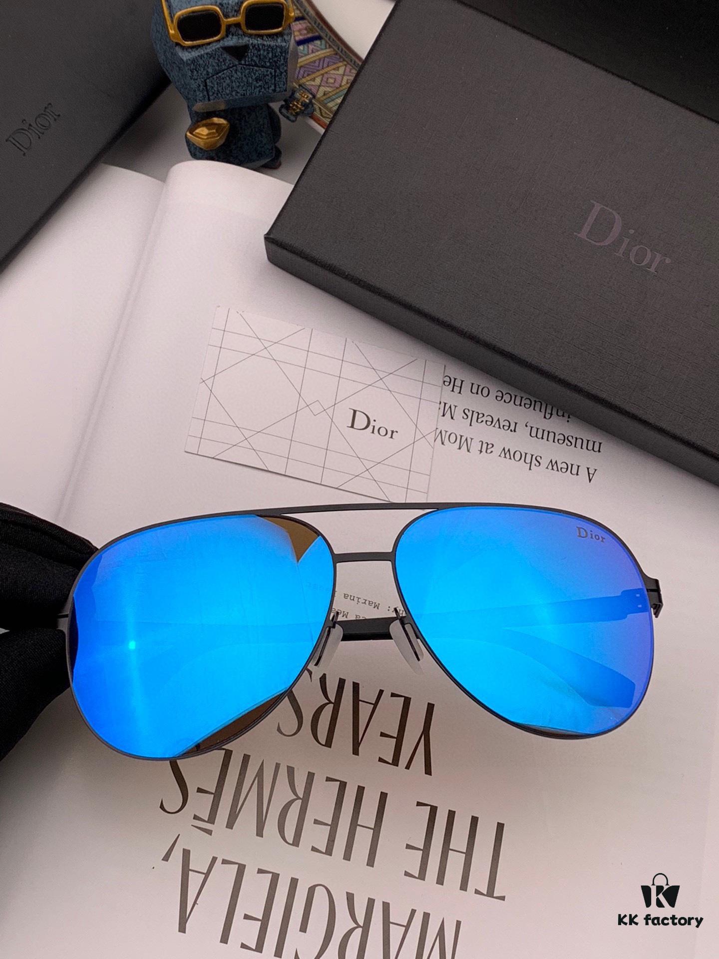 DIOR - Dior 2024 New Ultra-Light Screwless Unbreakable Series Couple's Sunglasses with High-Definition Nylon Lenses, Business Travel Edition, Men's Clear Sunglasses (Comfortable Slim Temples, Fashionable Large Frame, Designed for Asian Facial Features, Comfortable Nose Pads, Imported Ultra-Light Material), Model: 6008