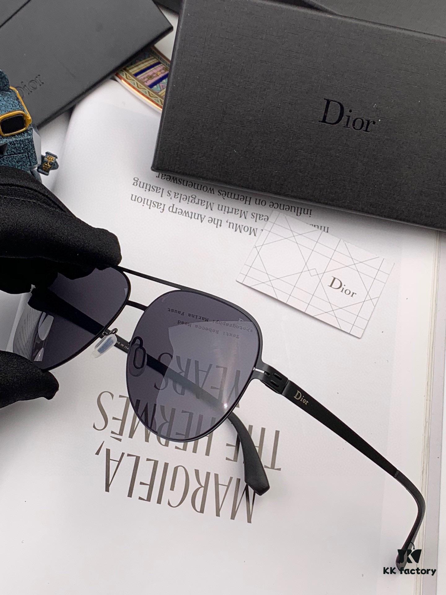 DIOR - Dior 2024 New Ultra-Light Screwless Unbreakable Series Couple's Sunglasses with High-Definition Nylon Lenses, Business Travel Edition, Men's Clear Sunglasses (Comfortable Slim Temples, Fashionable Large Frame, Designed for Asian Facial Features, Comfortable Nose Pads, Imported Ultra-Light Material), Model: 6008