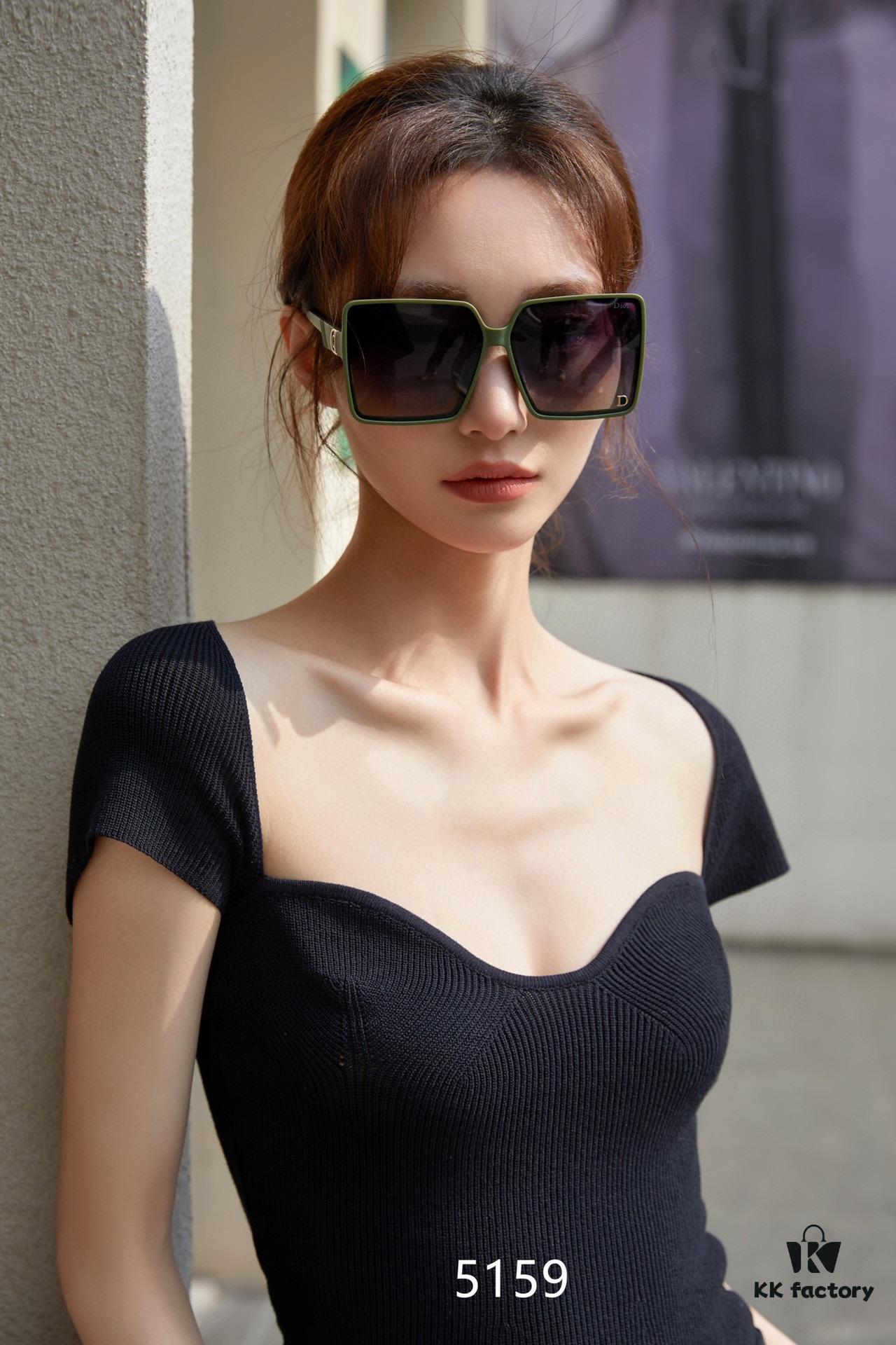 【DIOR】2024 Spring New Arrival Trendy Fashion Square Polarized Sunglasses High-Quality Comfortable Wear Influencer Style Shades HD Thickened Polarized Sunglasses for Women 🕶️ High-Quality TR Frame Model: CD1595