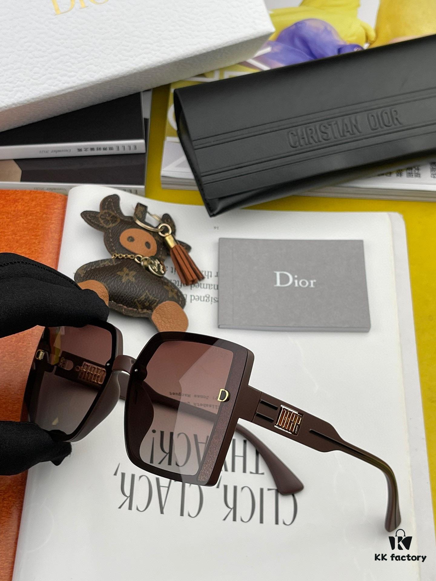 【DIOR - Dior】2024 Spring New Arrival Trendy Fashion Square Polarized Sunglasses High Quality Comfortable Fit Influencer Style Shades Model: D5290
