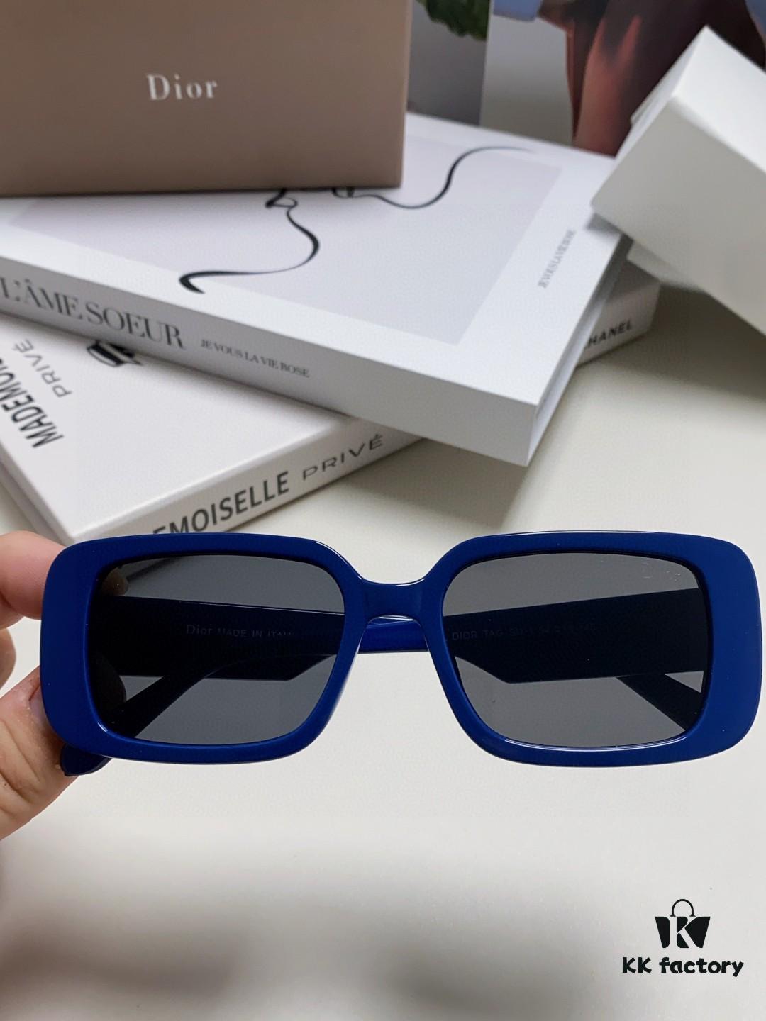 Dior 2024 New Square Sunglasses for Women, High-End Fashion Letter Design UV Protection Stylish Unisex Shades, Oval Square Frame Women's Eyewear