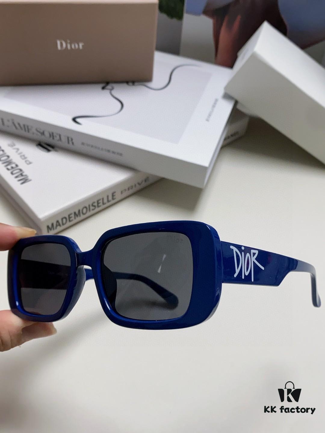 Dior 2024 New Square Sunglasses for Women, High-End Fashion Letter Design UV Protection Stylish Unisex Shades, Oval Square Frame Women's Eyewear