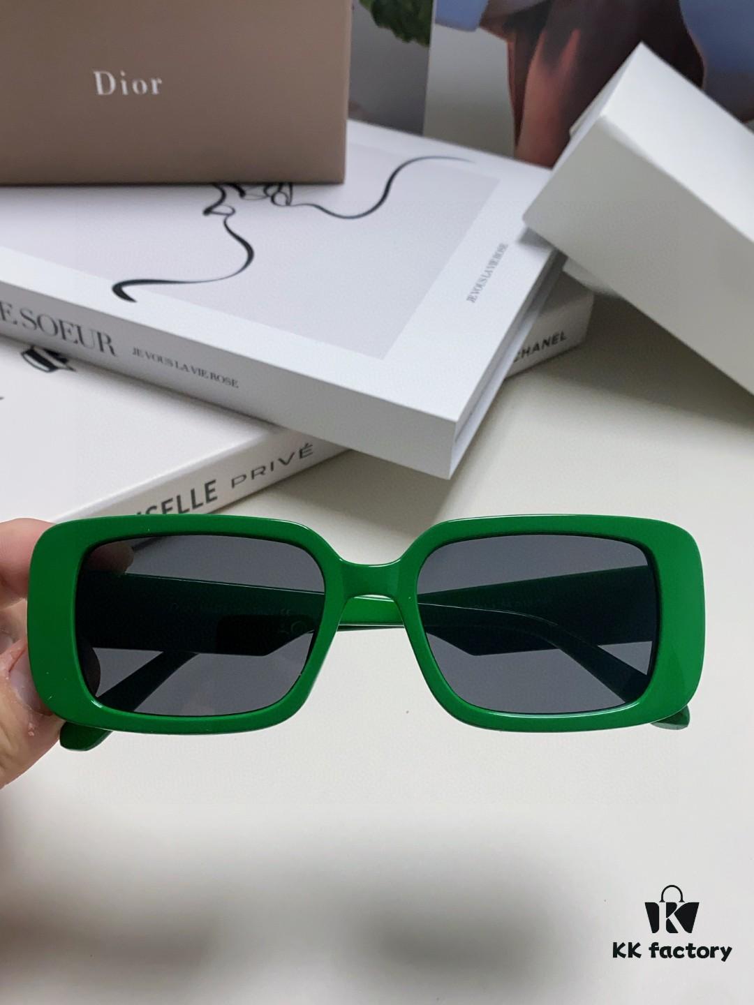 Dior 2024 New Square Sunglasses for Women, Stylish Letter Design UV-Protective Trendy Oversized Cool Fashion Eyewear, Oval Square Frame