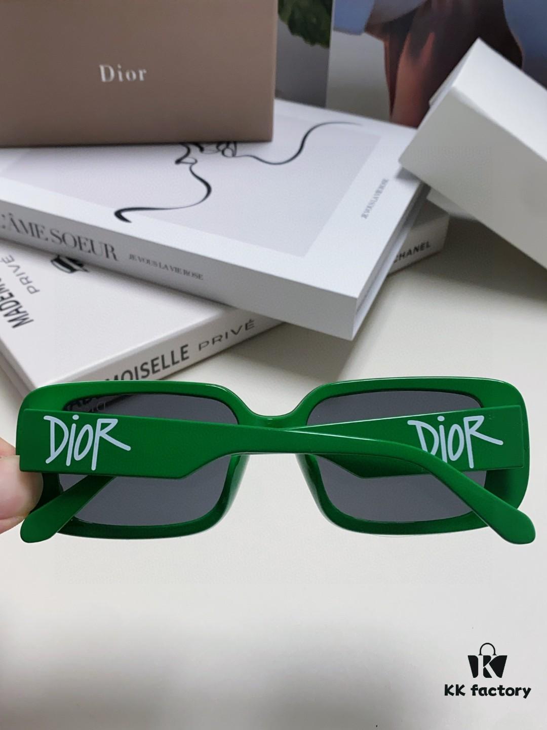 Dior 2024 New Square Sunglasses for Women, Stylish Letter Design UV-Protective Trendy Oversized Cool Fashion Eyewear, Oval Square Frame