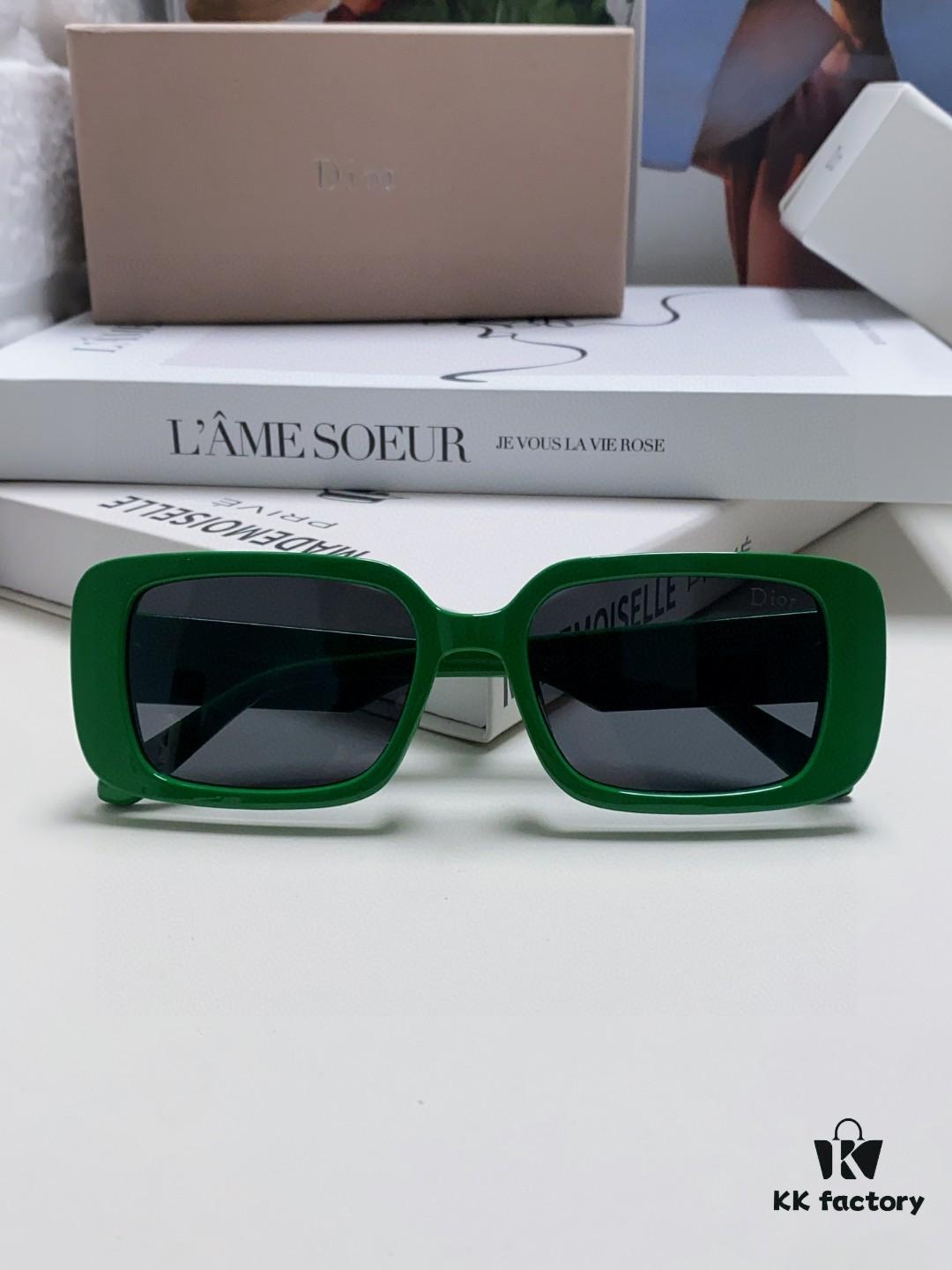 Dior 2024 New Square Sunglasses for Women, Stylish Letter Design UV-Protective Trendy Oversized Cool Fashion Eyewear, Oval Square Frame