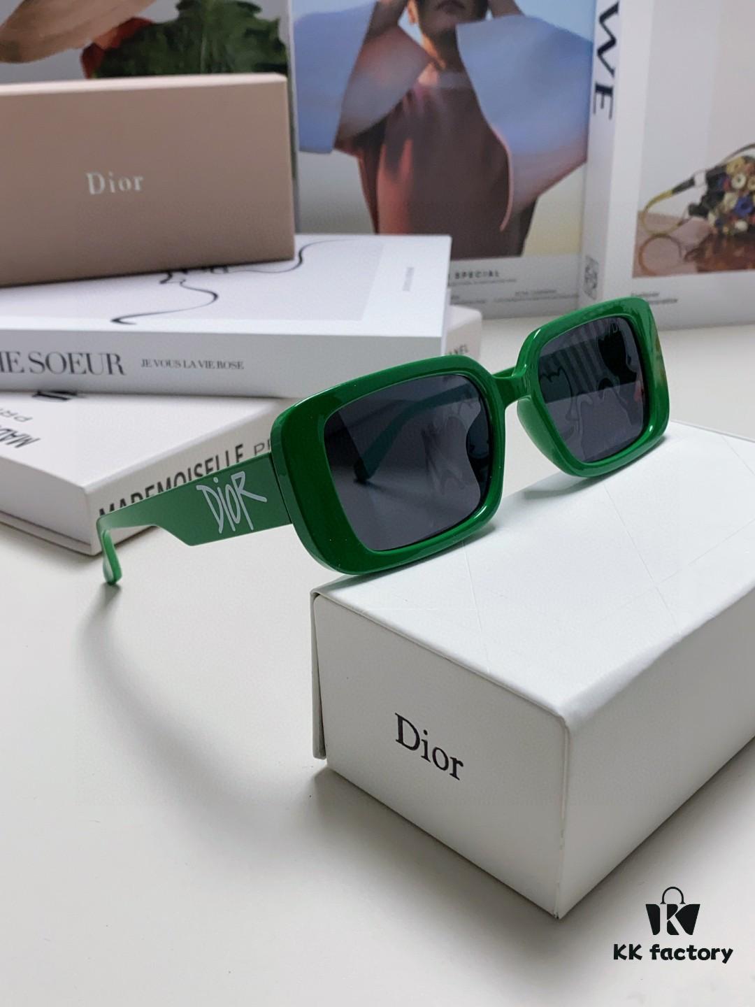 Dior 2024 New Square Sunglasses for Women, Stylish Letter Design UV-Protective Trendy Oversized Cool Fashion Eyewear, Oval Square Frame